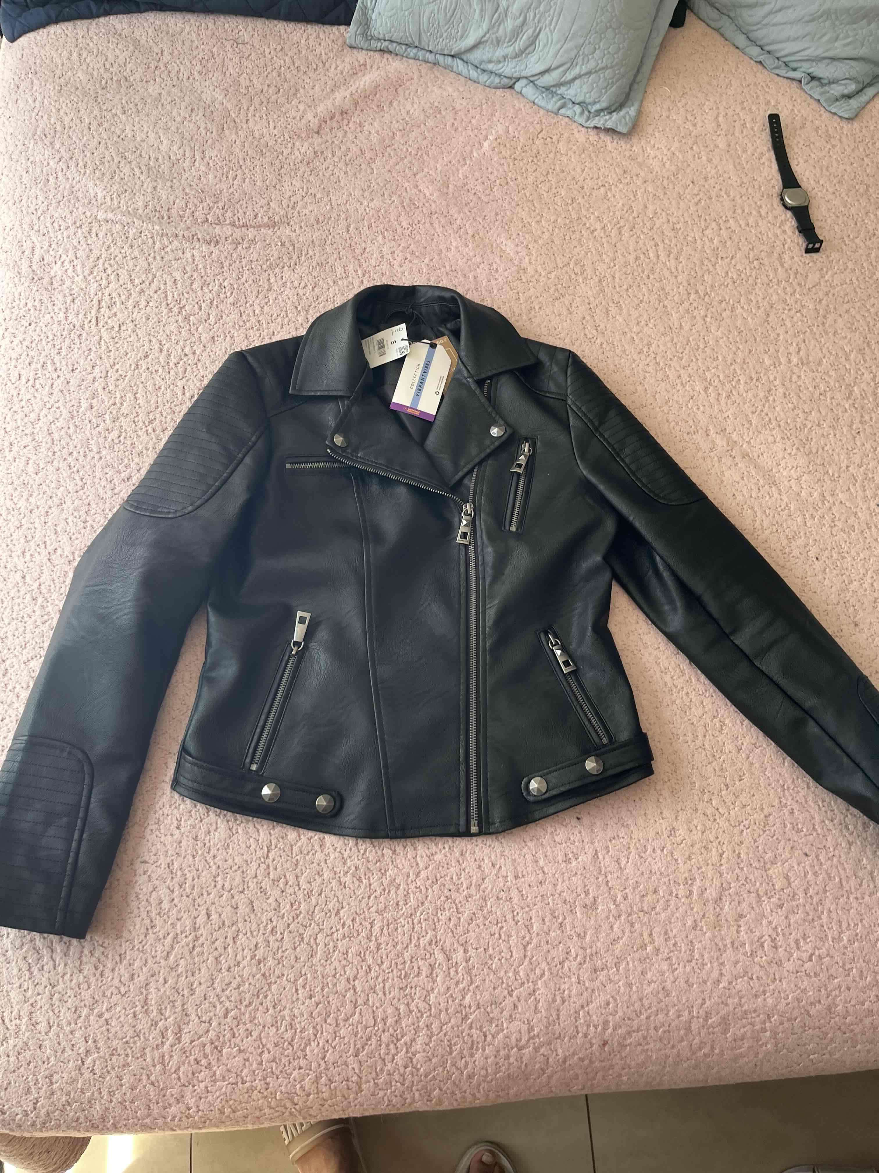 Chaqueta biker negra XS - miniatura 4