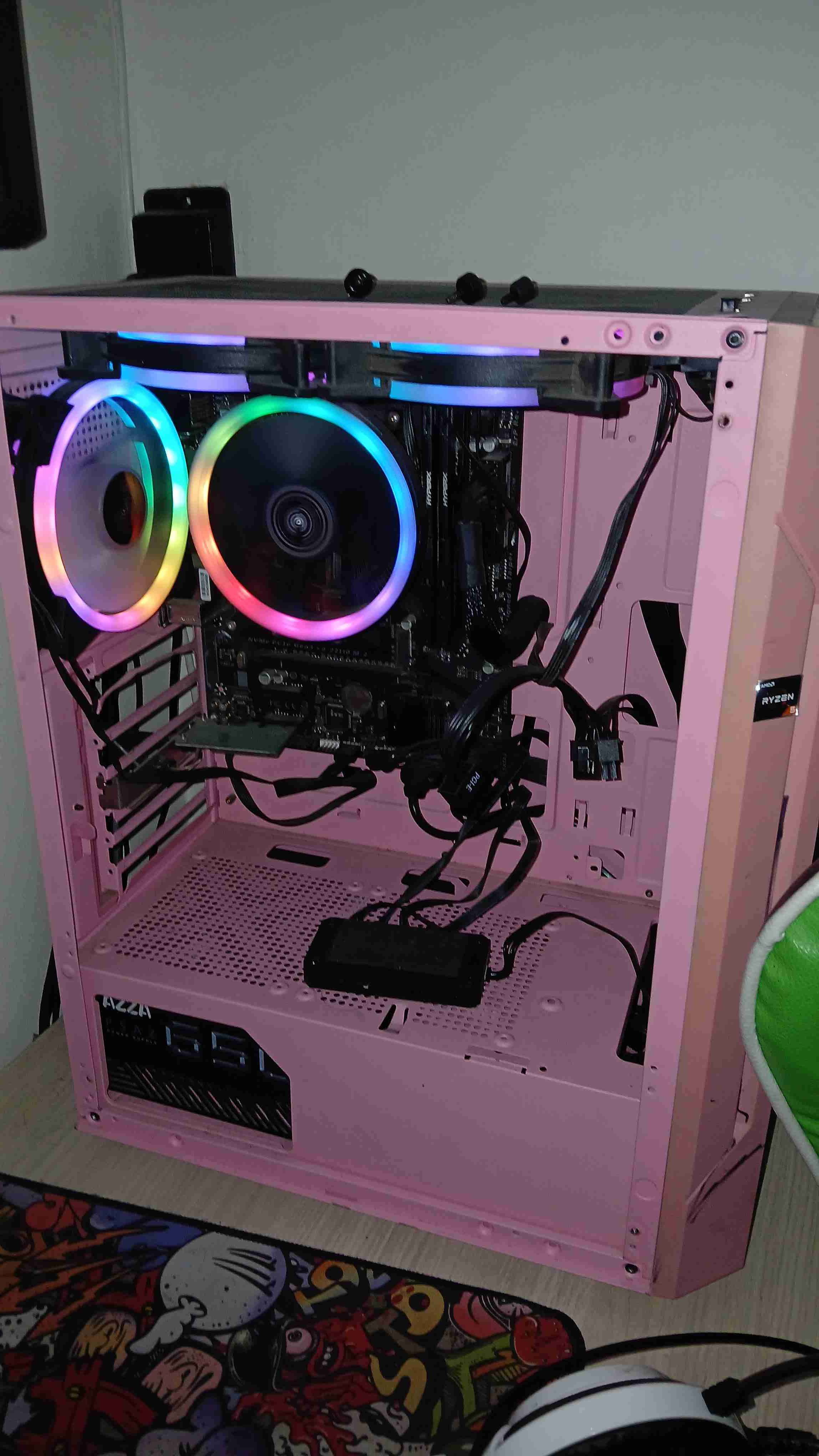 PC gamer rosado con monitor - miniatura 2