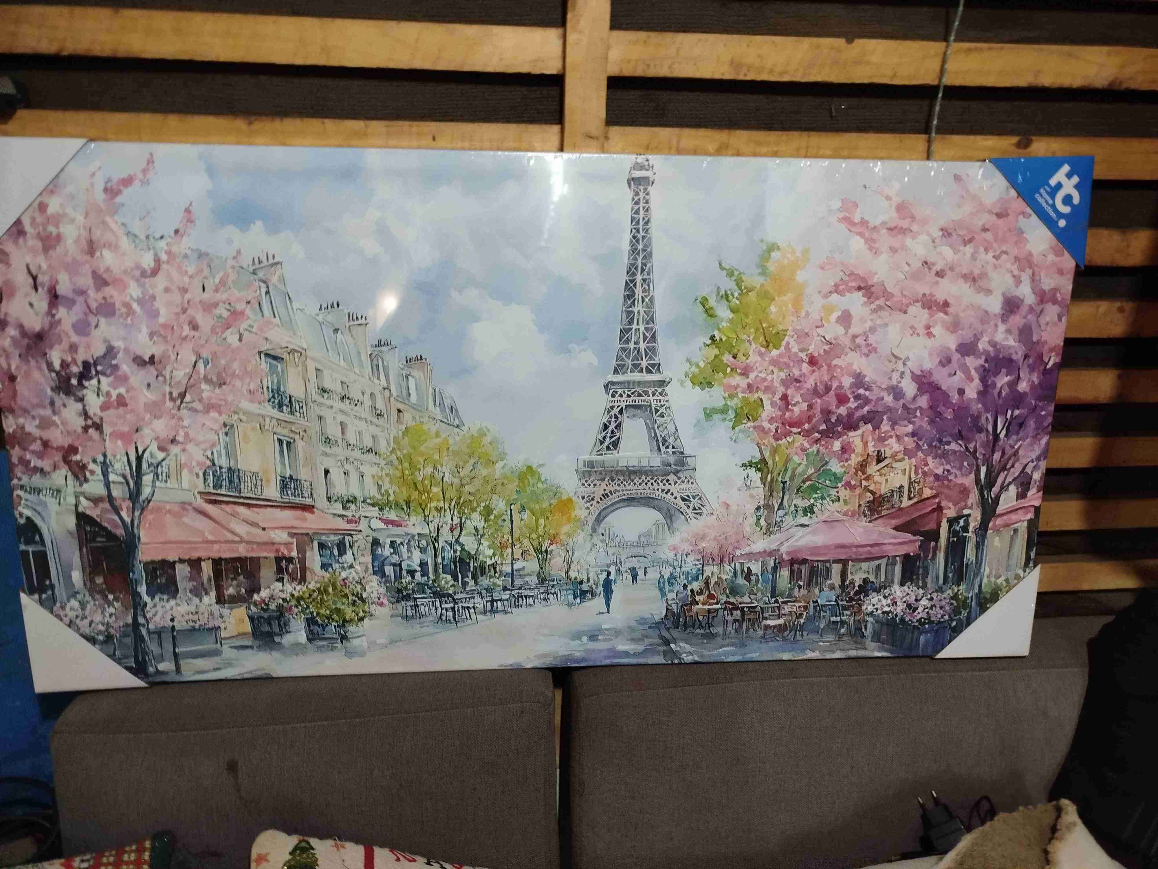 Cuadro Torre Eiffel pintado - miniatura 2