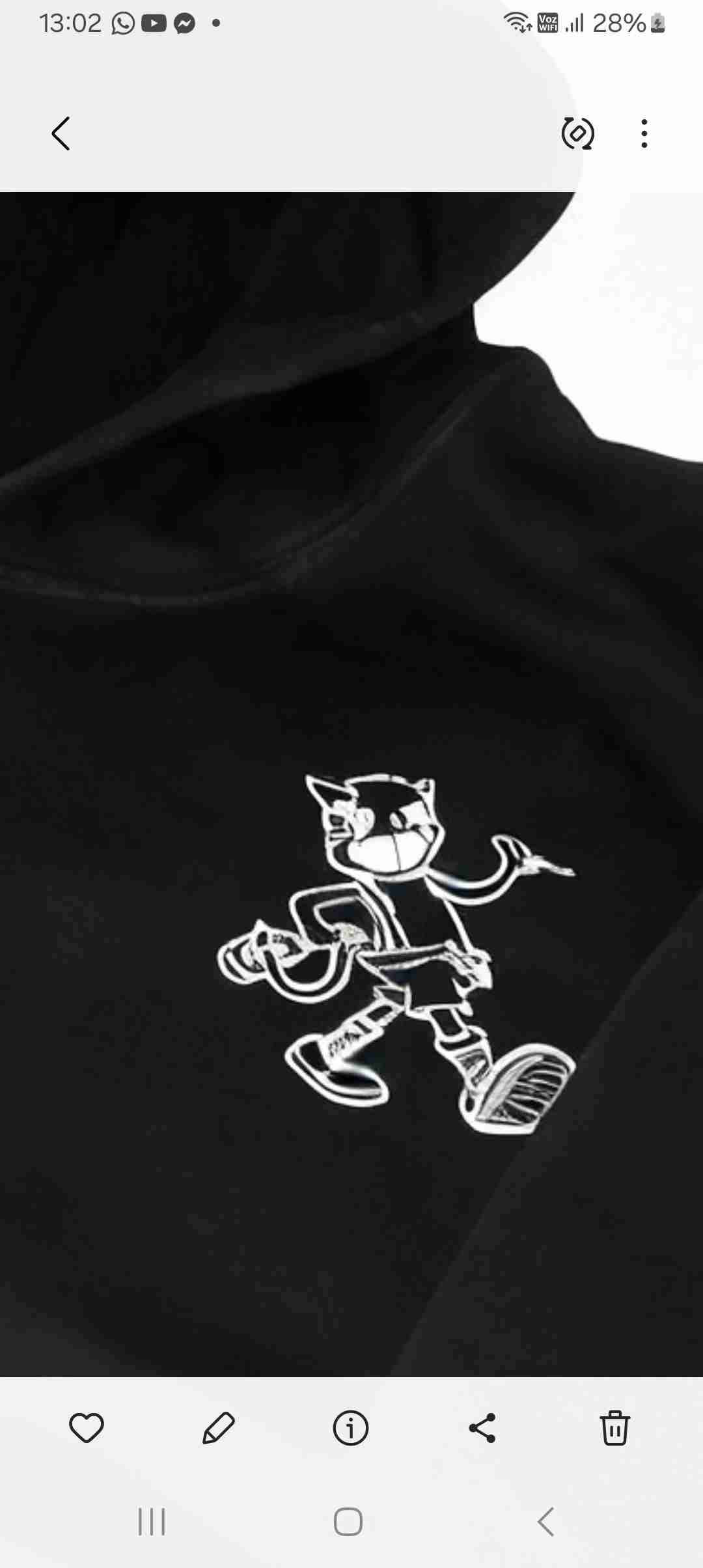 Polerón negro con capucha - miniatura 3