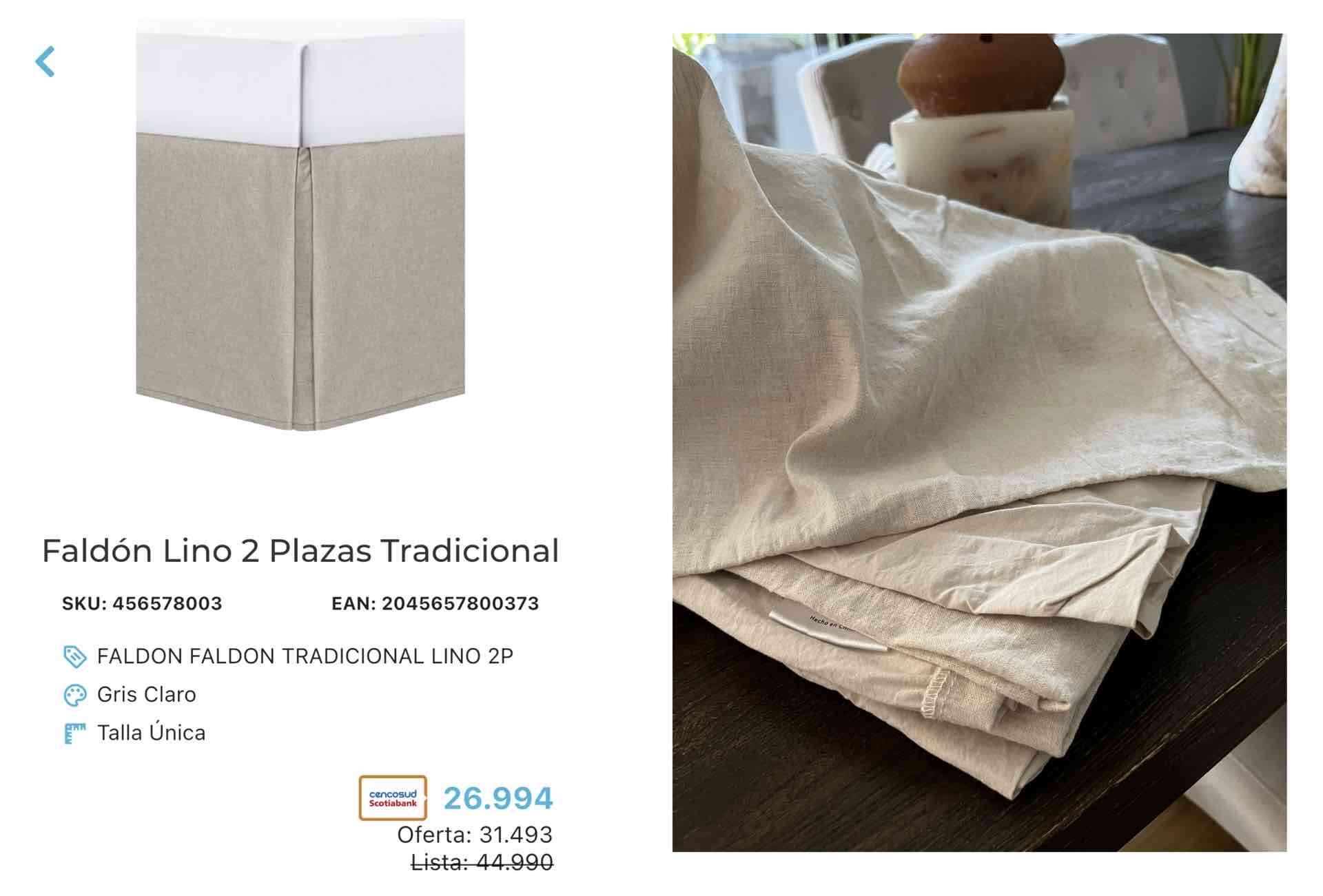 Faldón de Lino 2 plazas