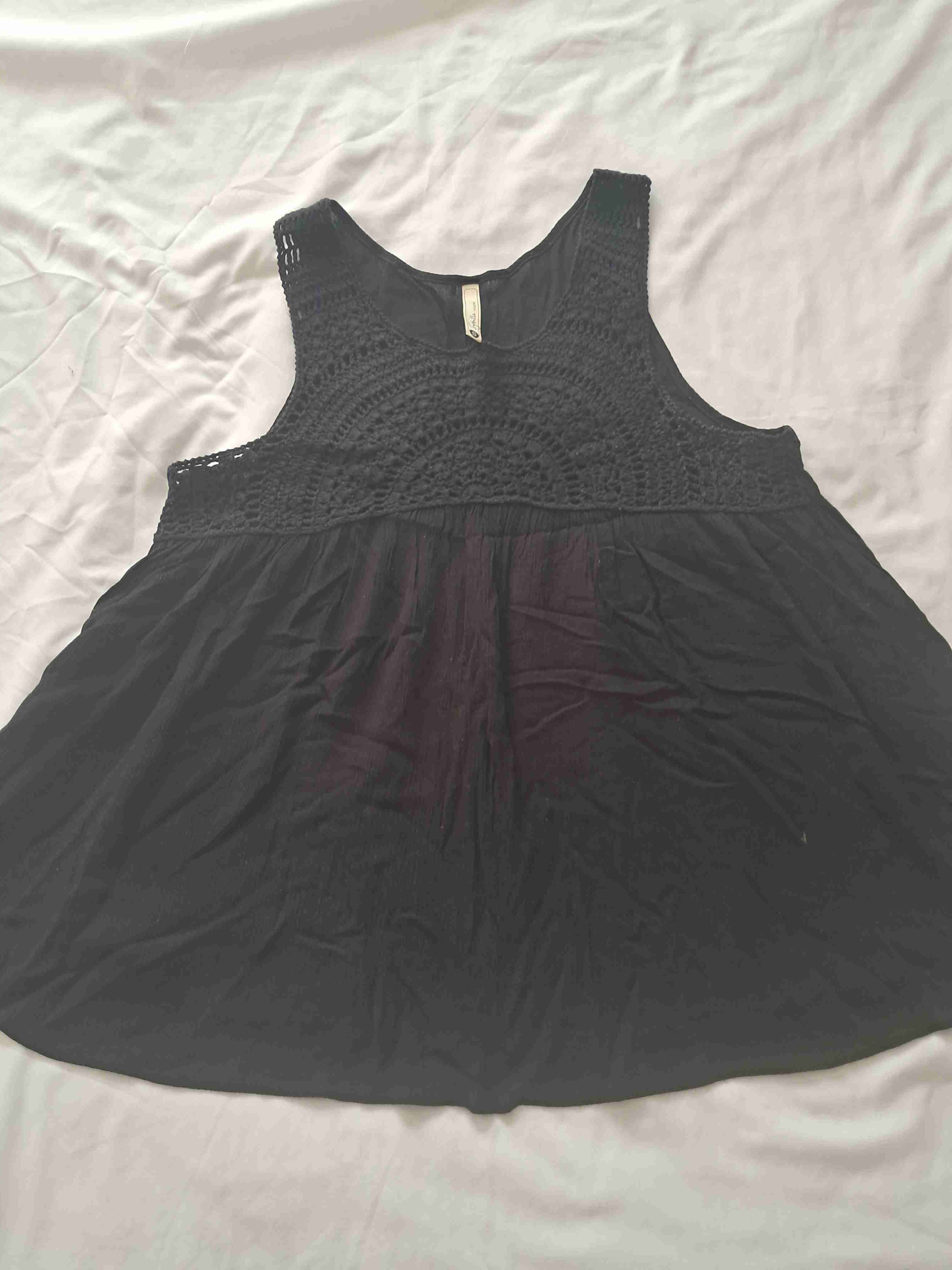 Blusa negra de encaje Sybilla talla S