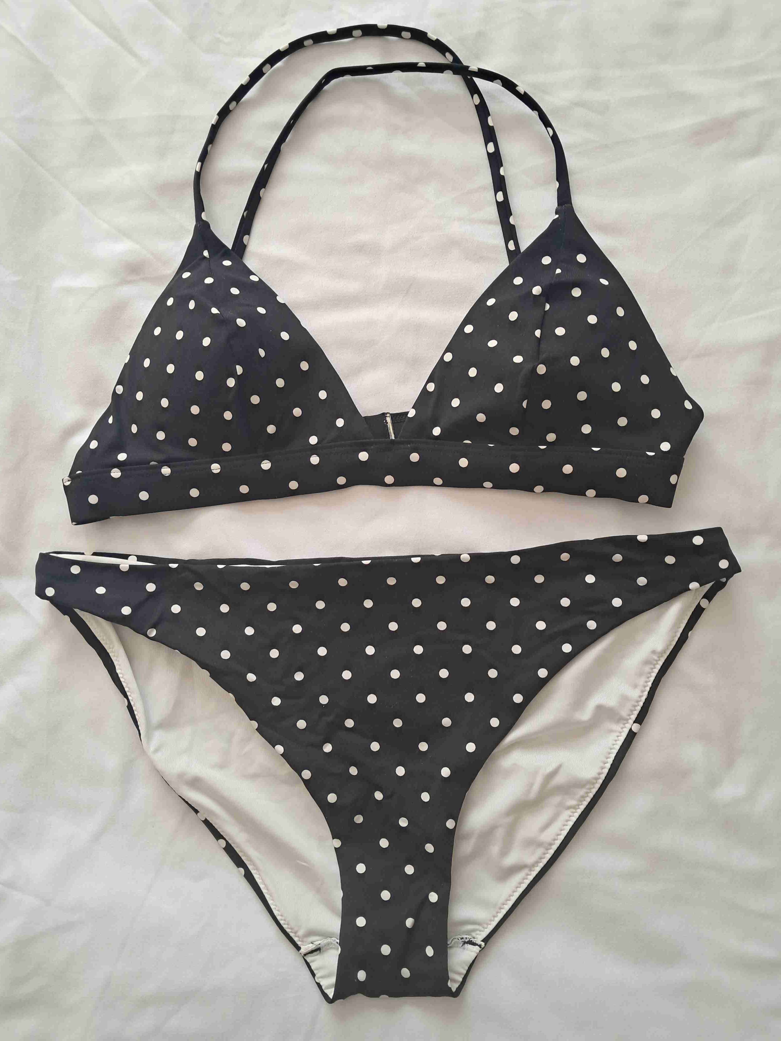 Bikini negro a lunares HyM talla 38