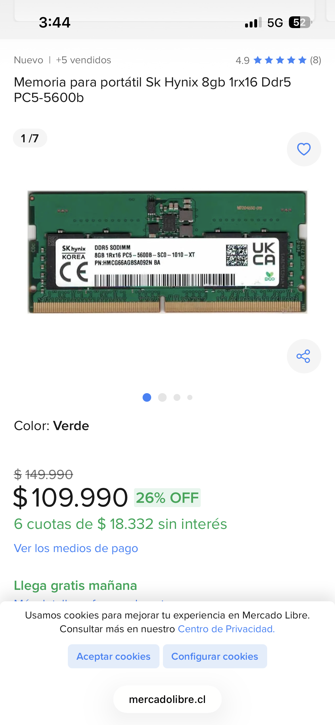 Memoria RAM 16GB 2x8GB - miniatura 2