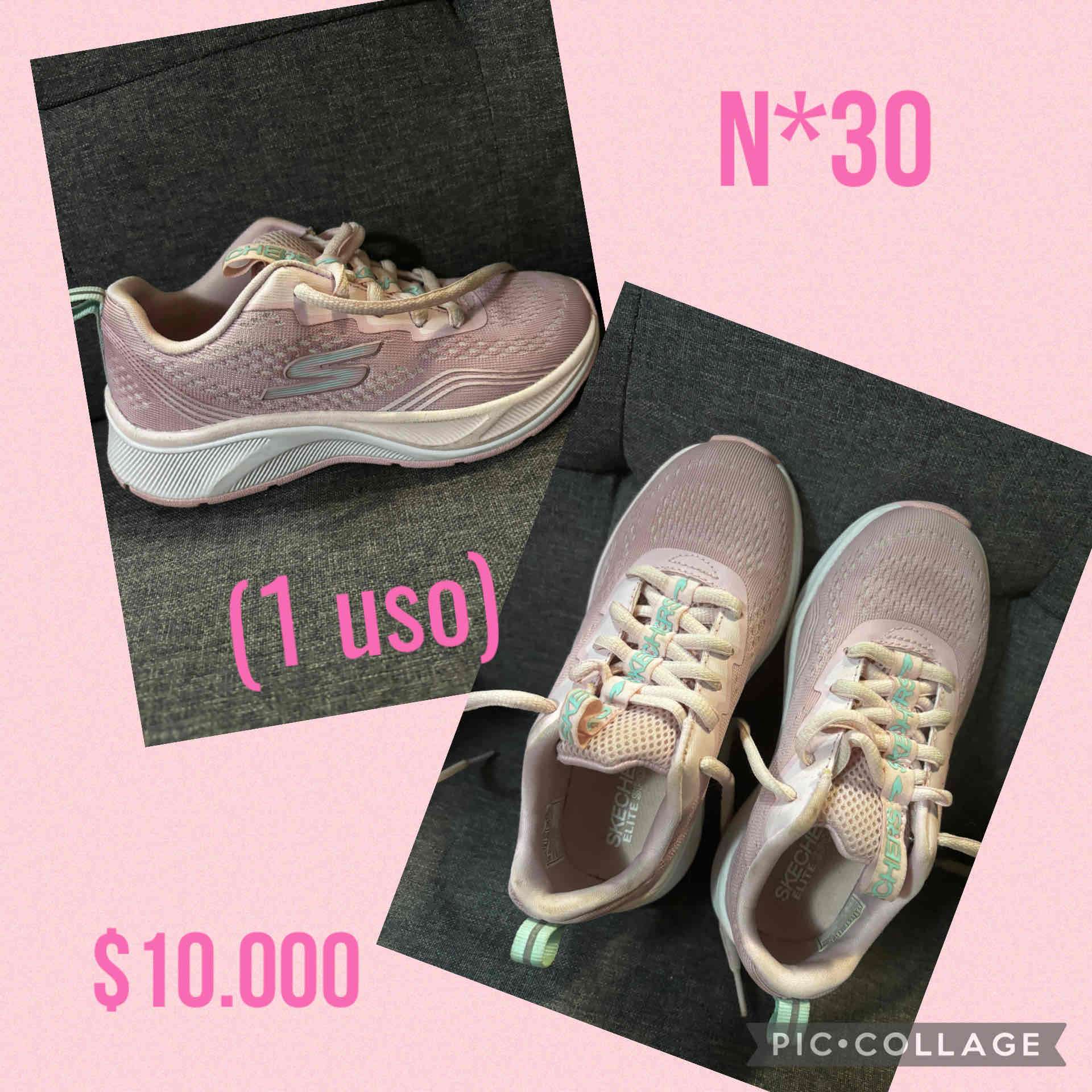 Zapatillas Skechers rosadas niña