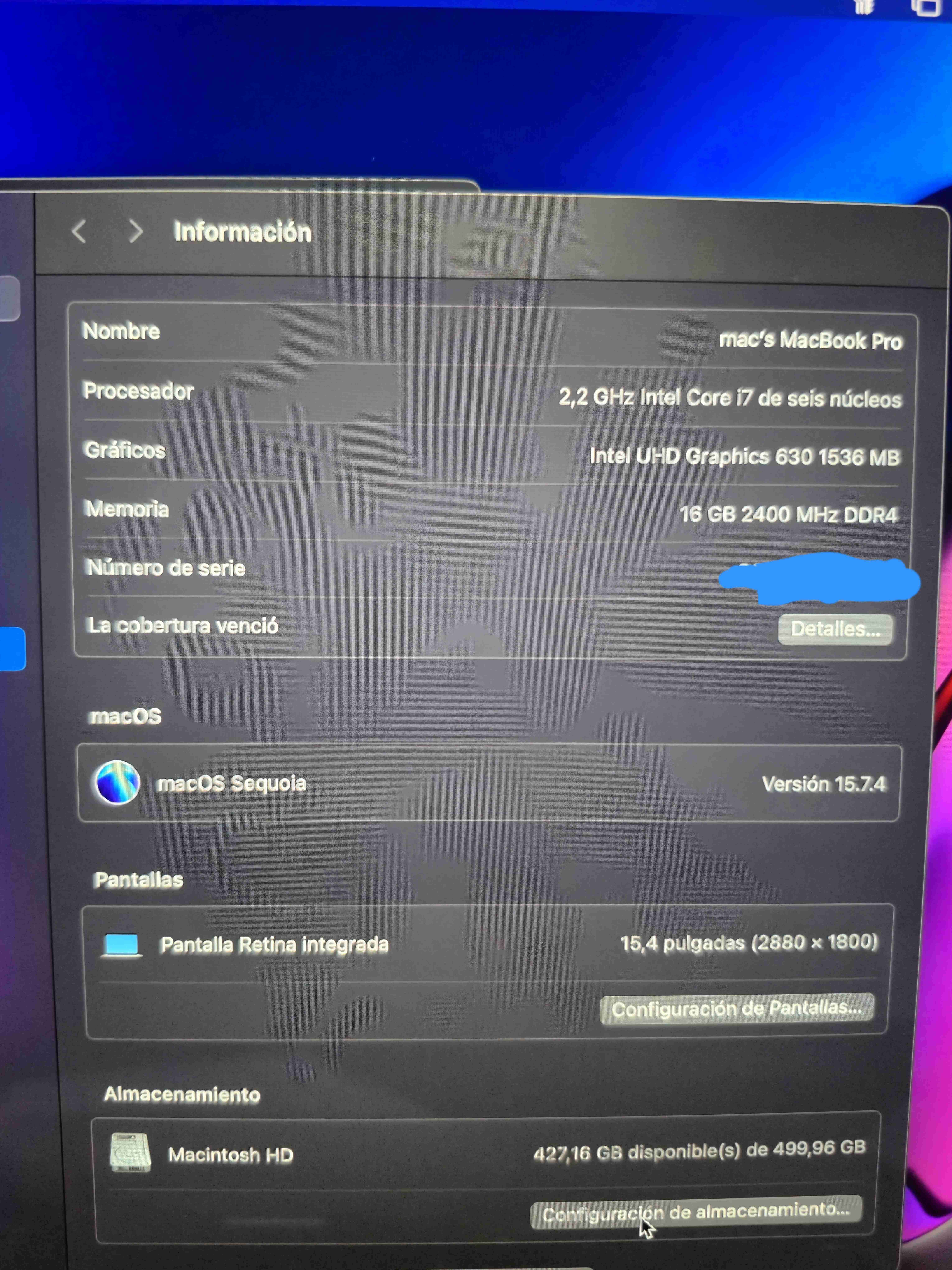 MacBook Pro 15 pulgadas 2019 - miniatura 2