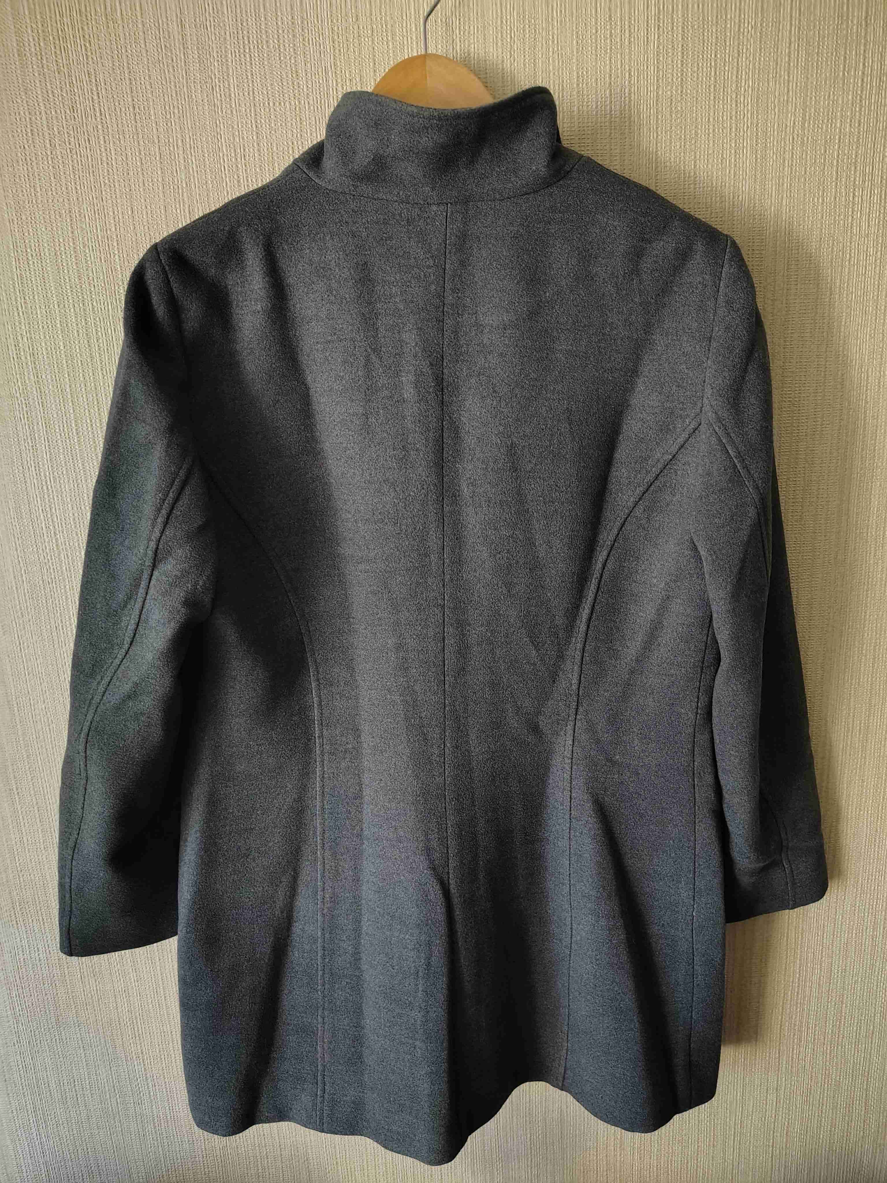 Abrigo gris oscuro con cremallera - miniatura 2