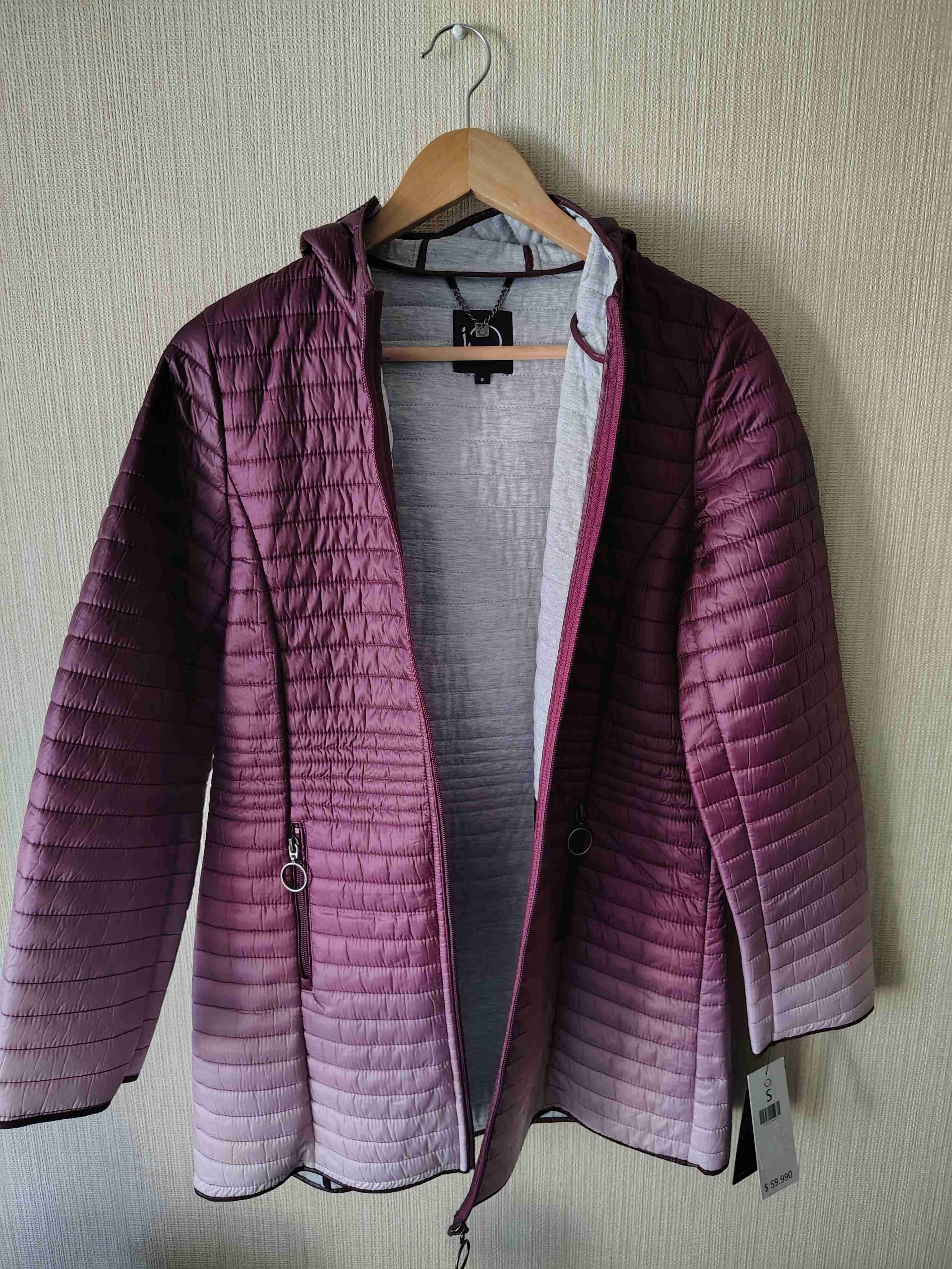 Chaqueta en degradé morada con capucha - miniatura 4