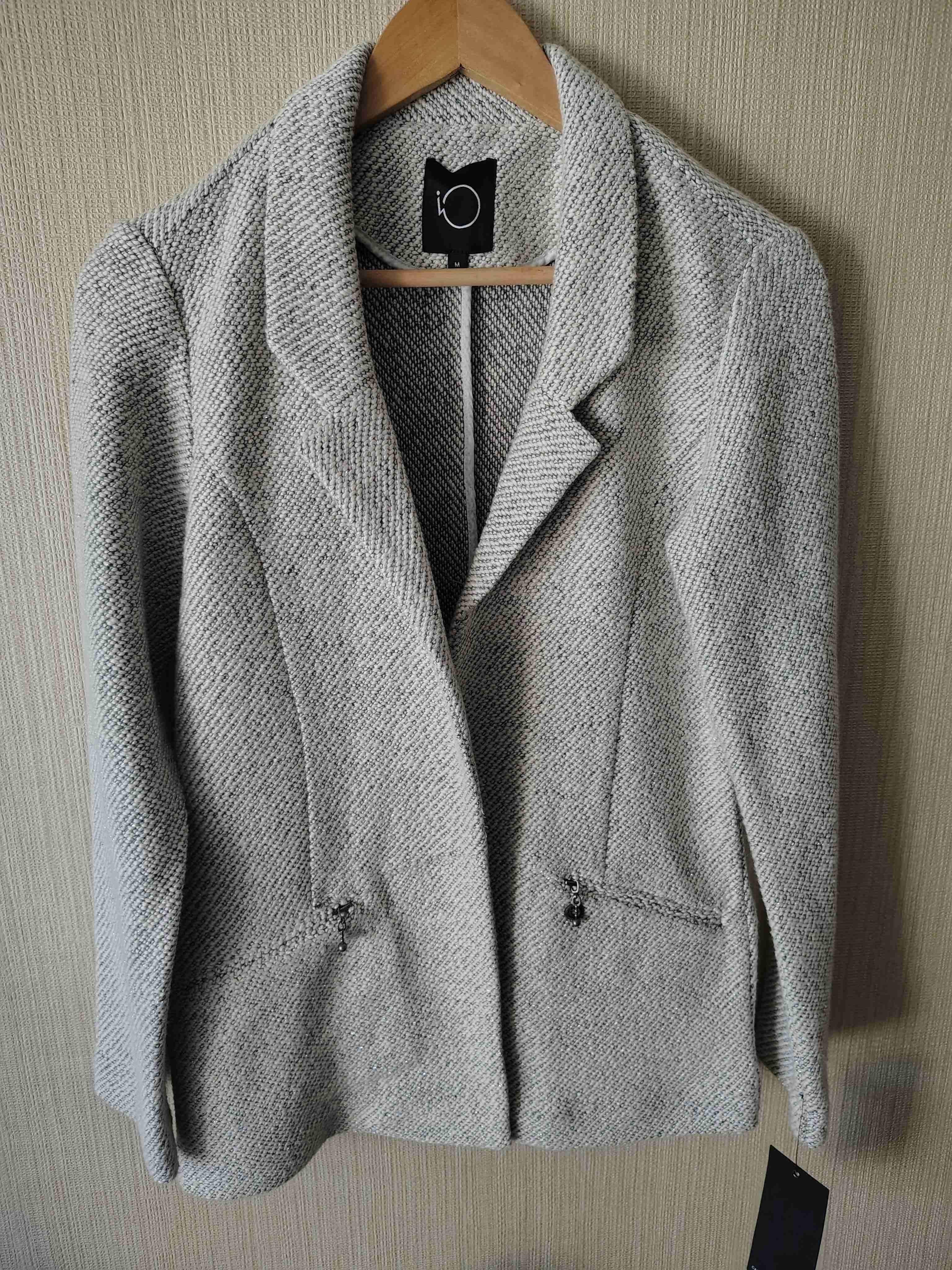 Blazer gris elegante mujer - 1