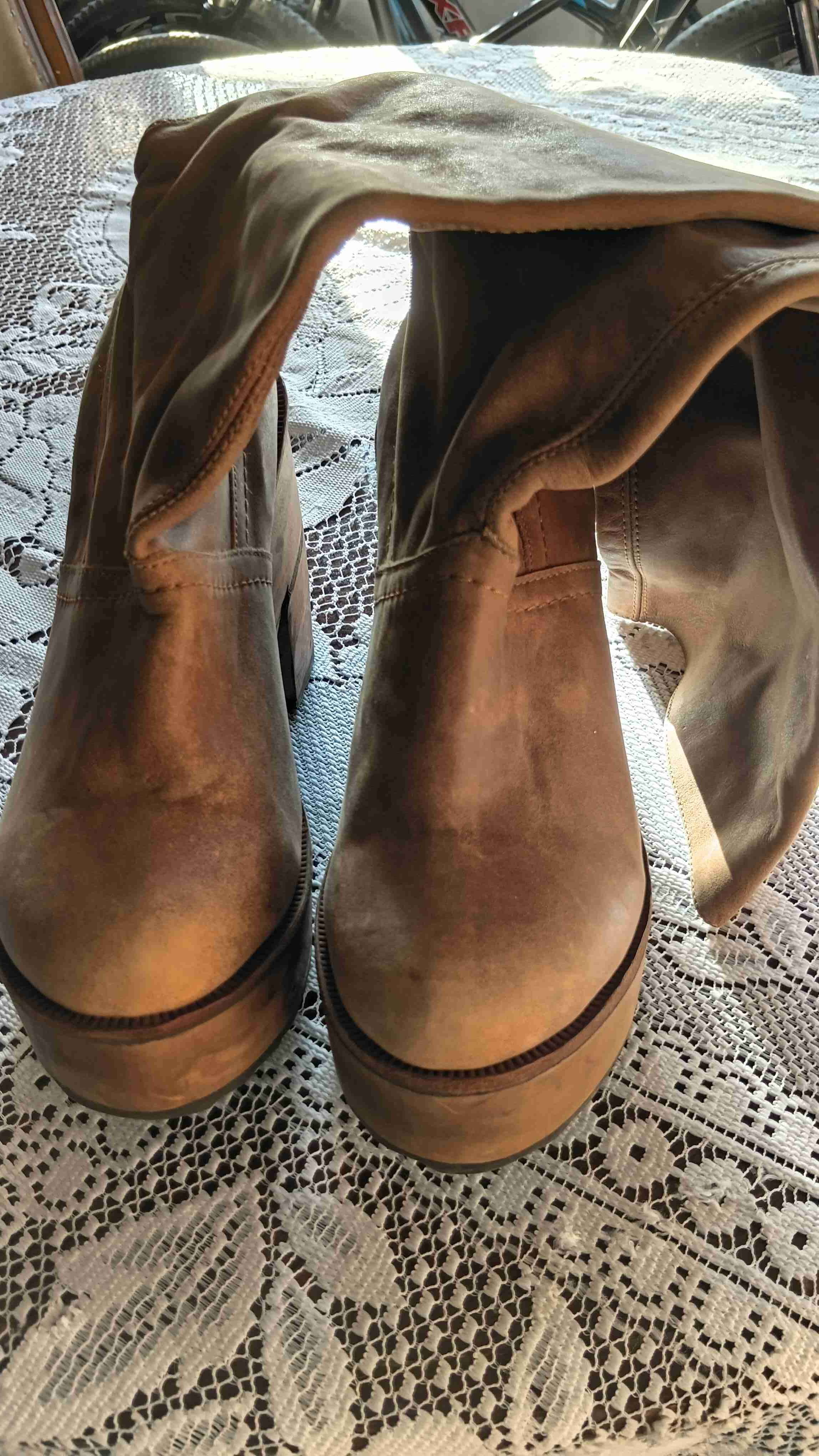 Botas de cuero altas marrones - miniatura 5