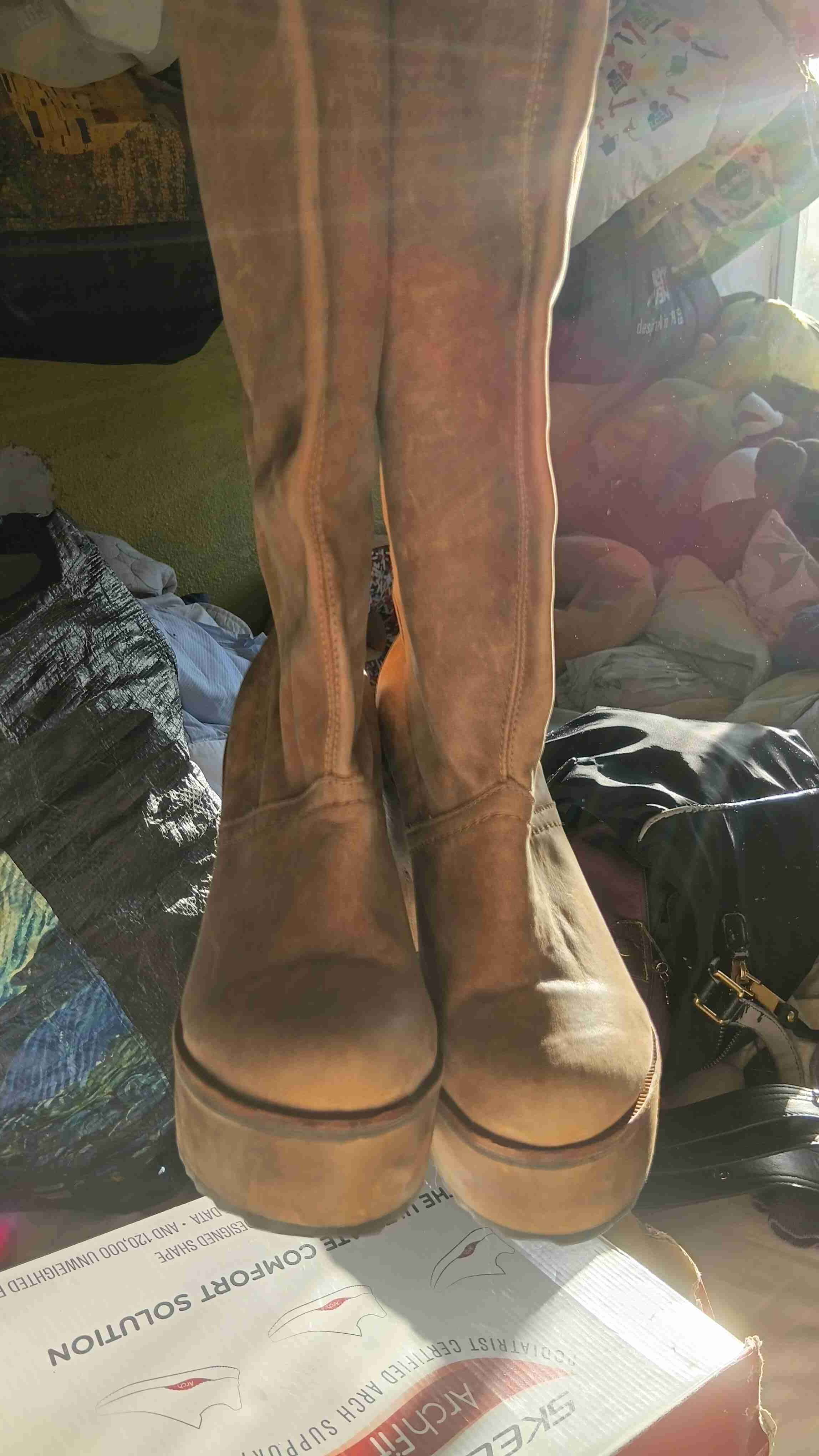 Botas de cuero altas marrones - miniatura 6