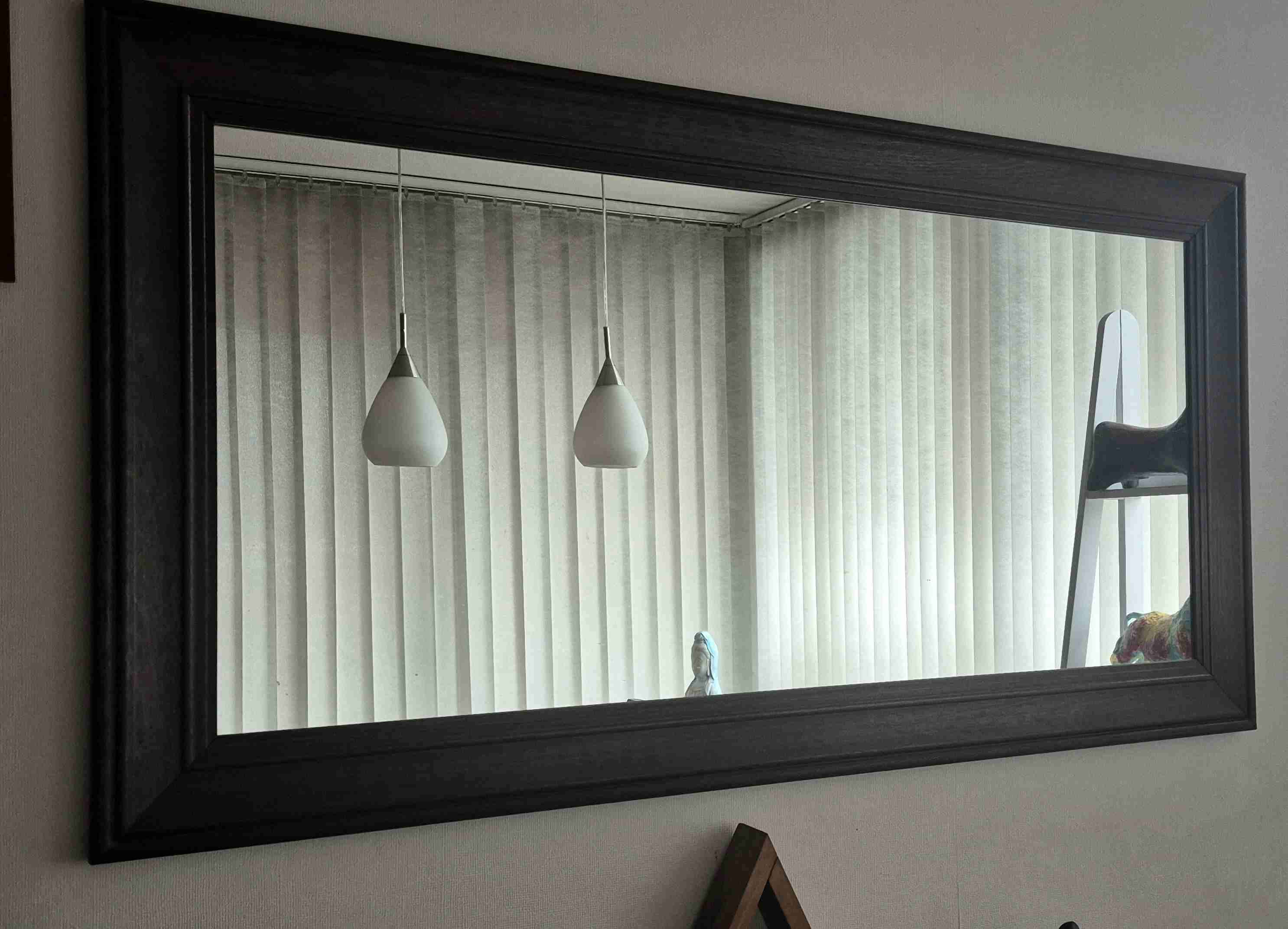 Espejo con marco de madera café - miniatura 3