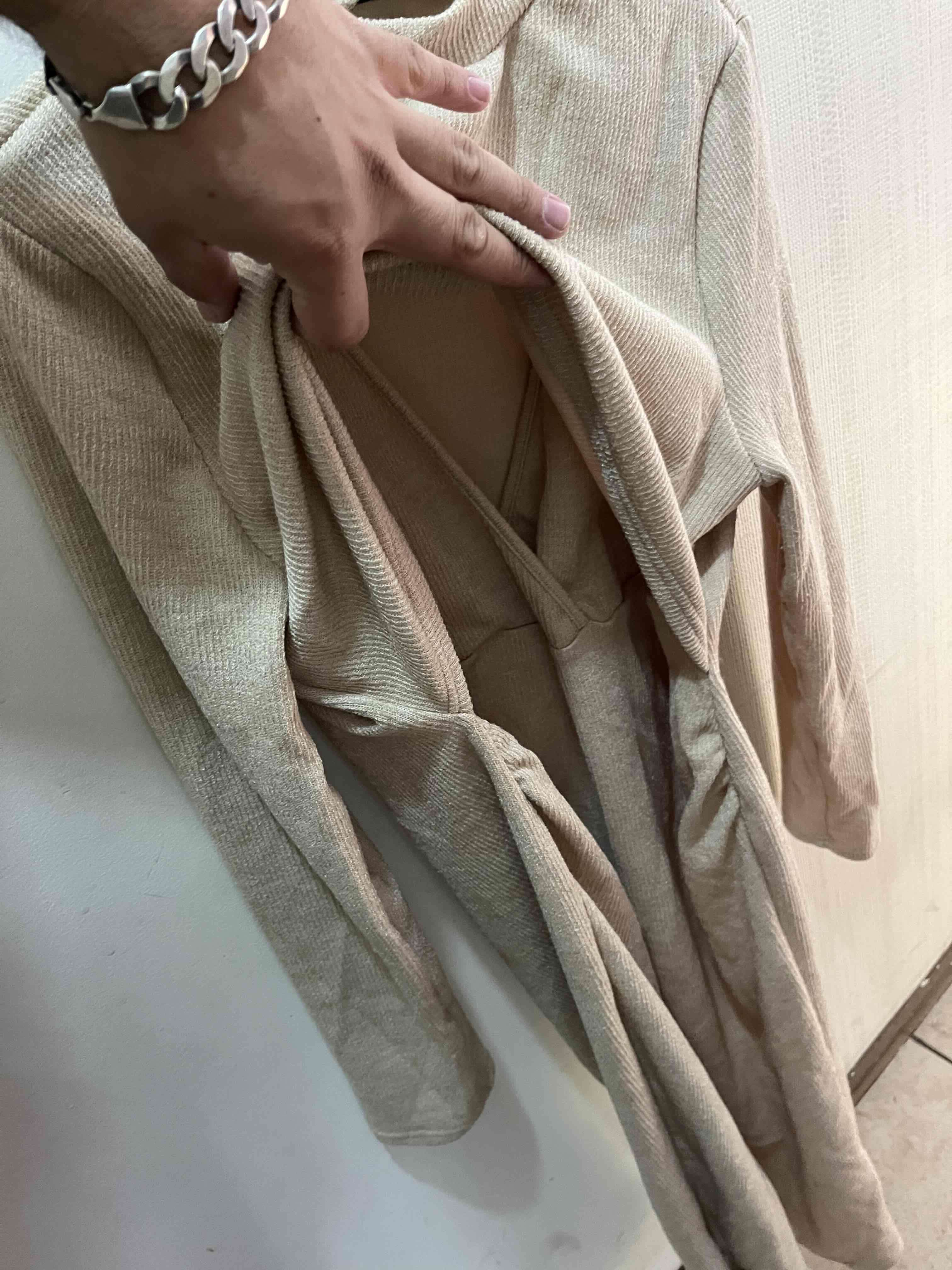 Vestido beige maternal - miniatura 2