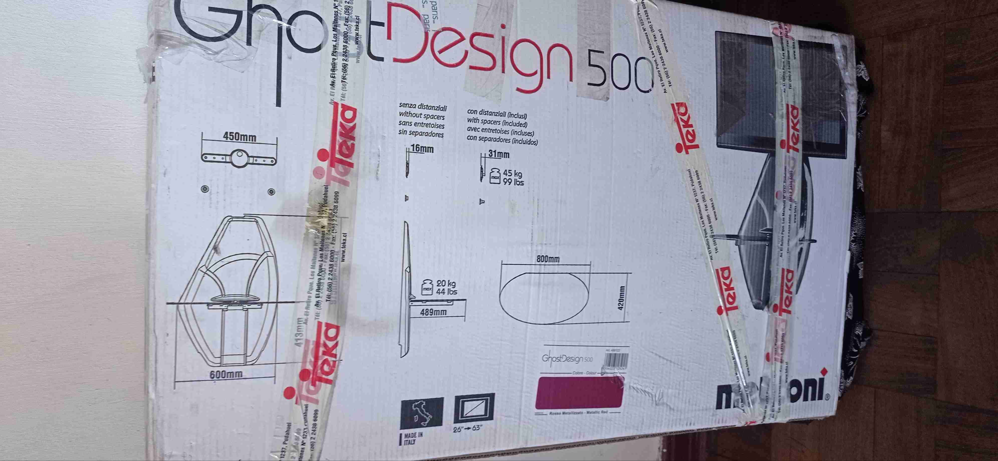 Rack con mesita de vidrio y con soporte moderno - miniatura 4