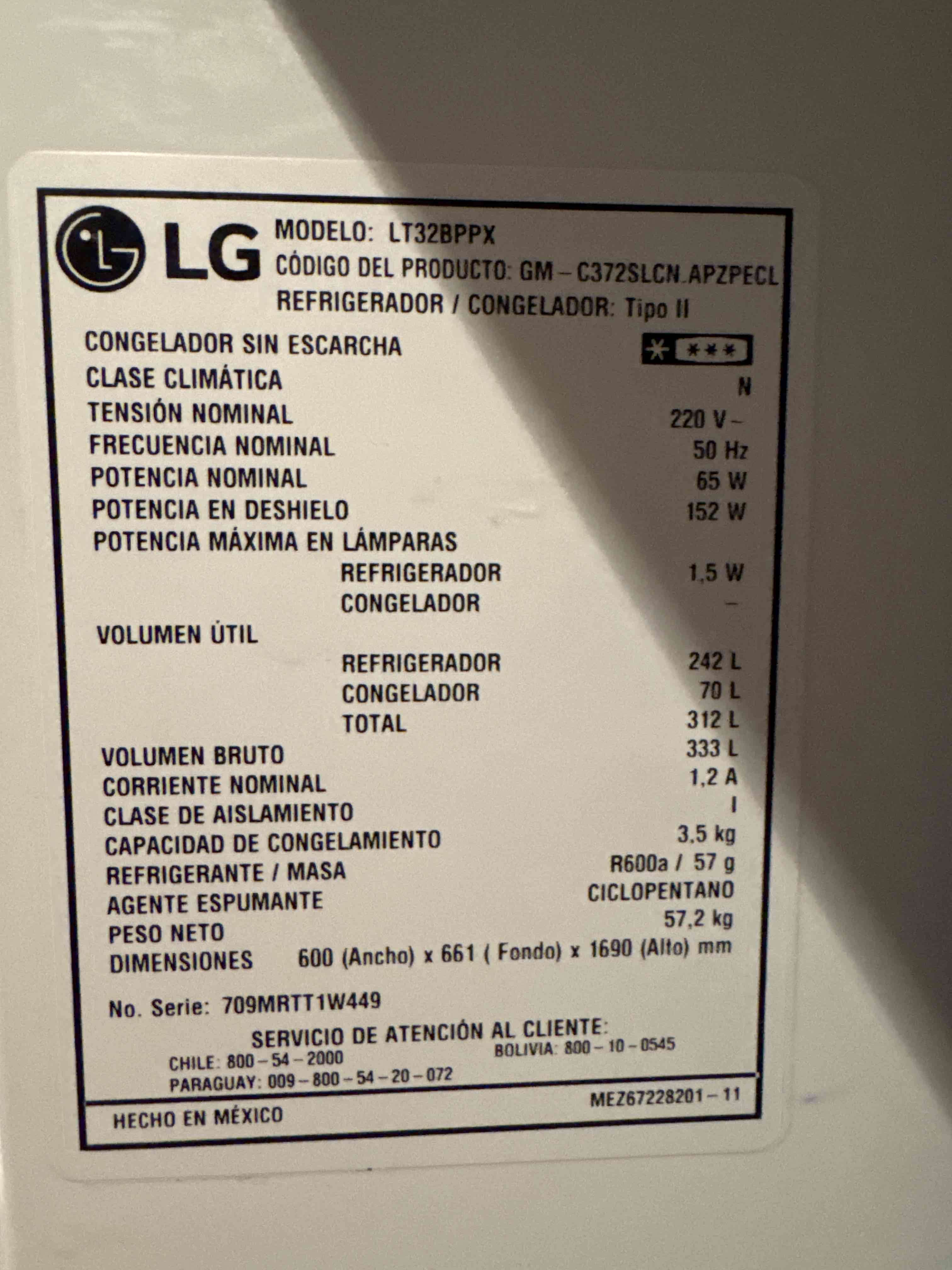 Refrigerador LG 312L - 2