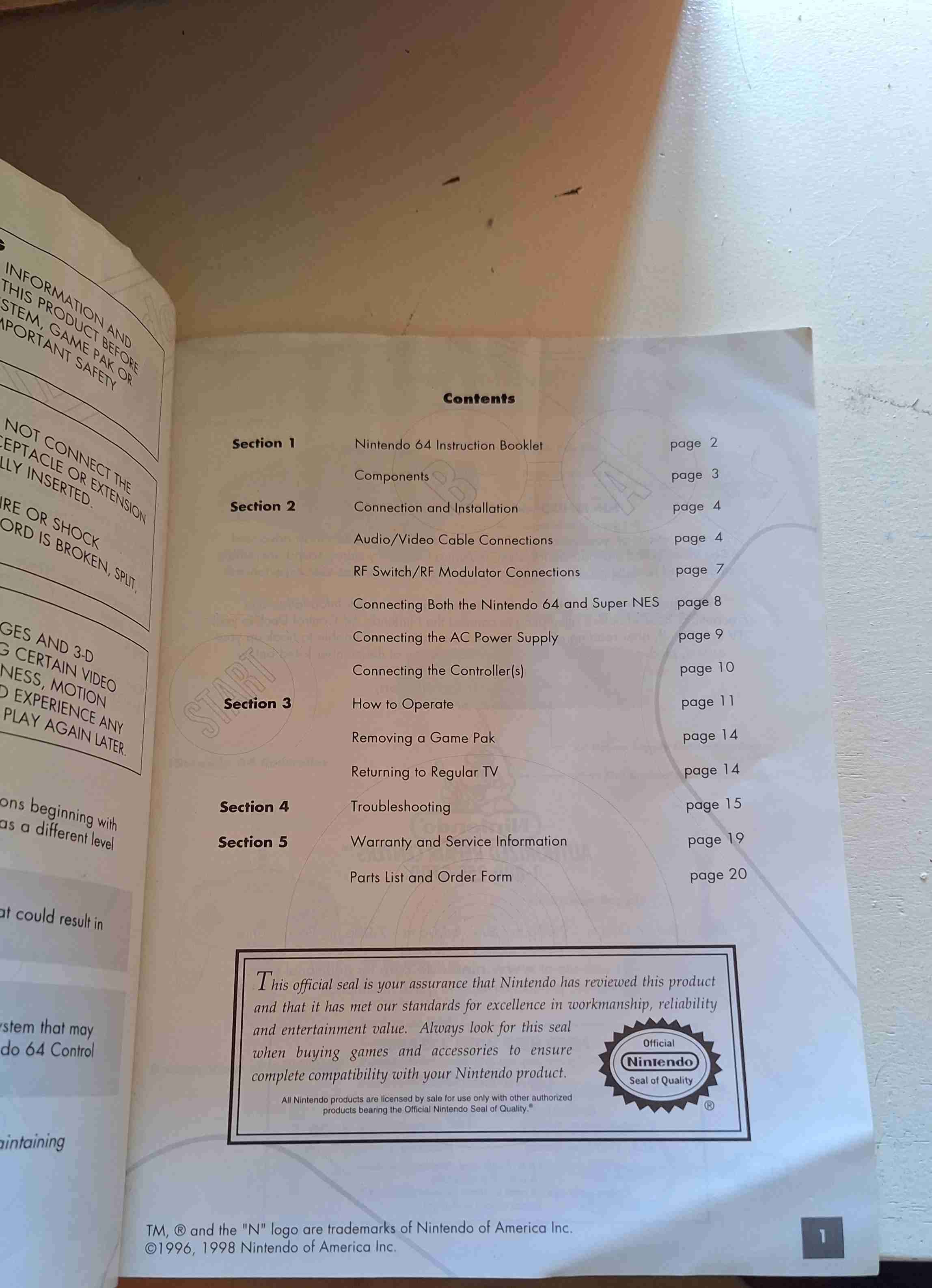 Manual Nintendo 64 original - miniatura 2