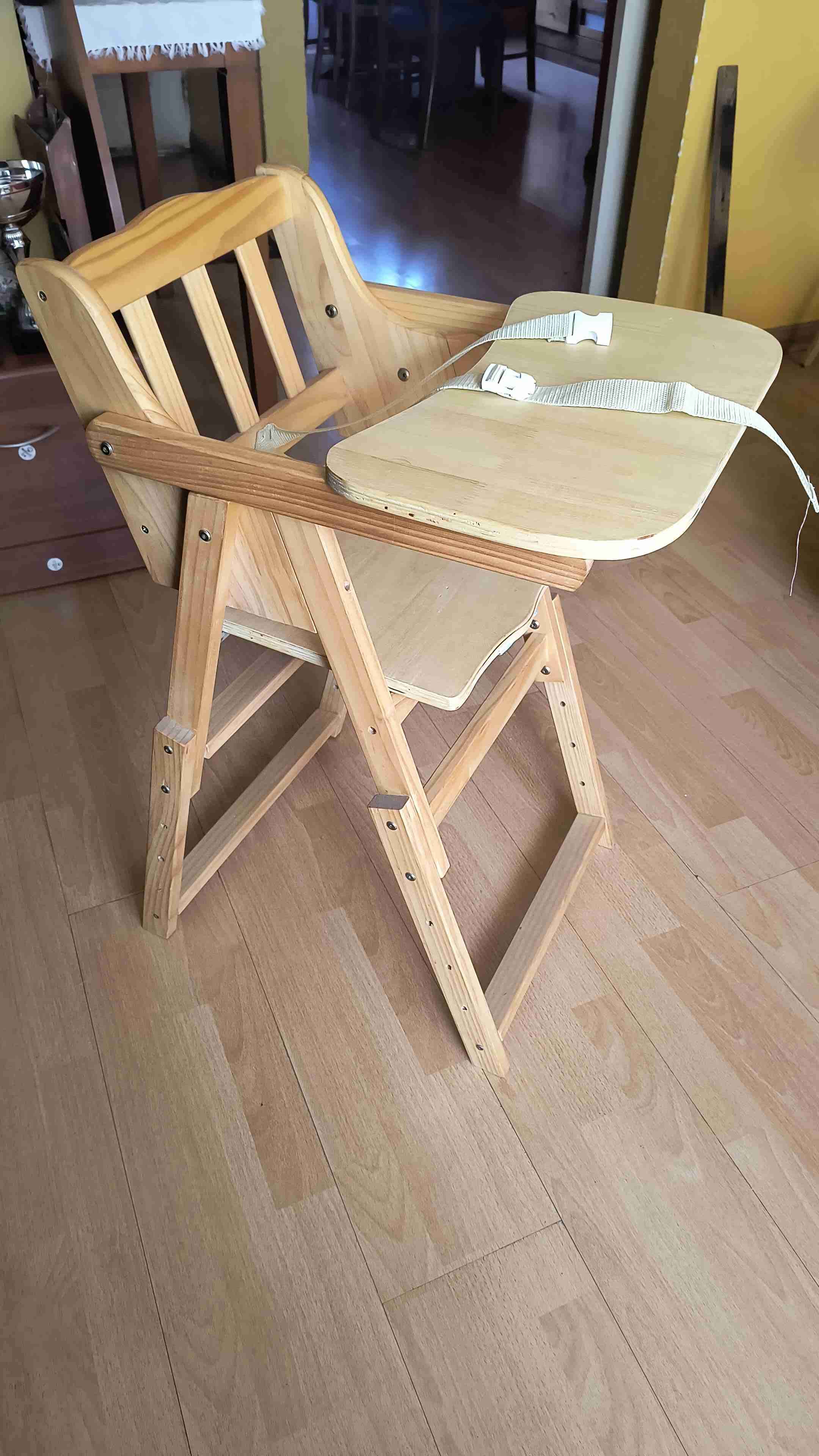 Silla de comer para bebé de madera - miniatura 3