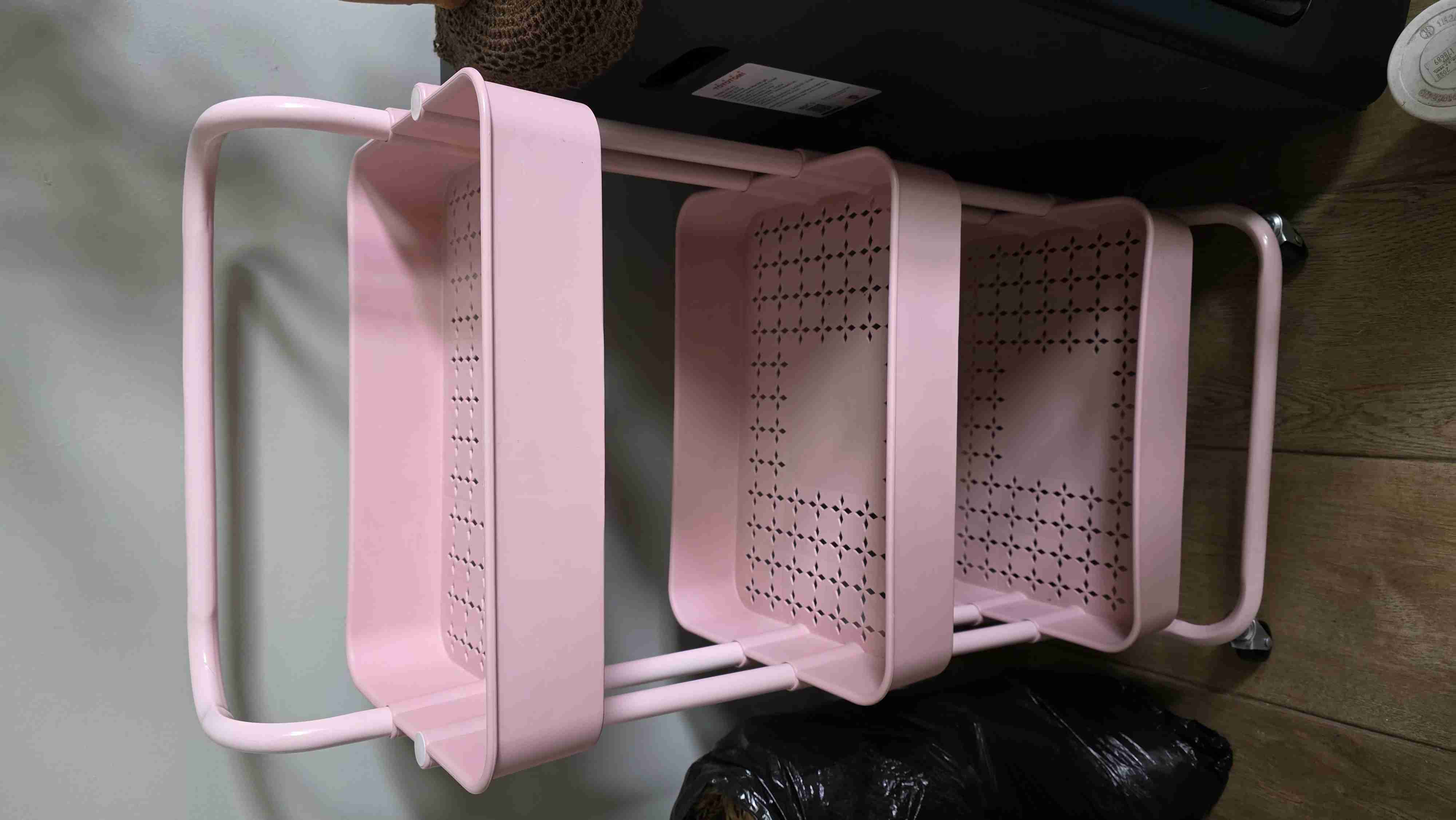 Carro organizador rosa tres niveles