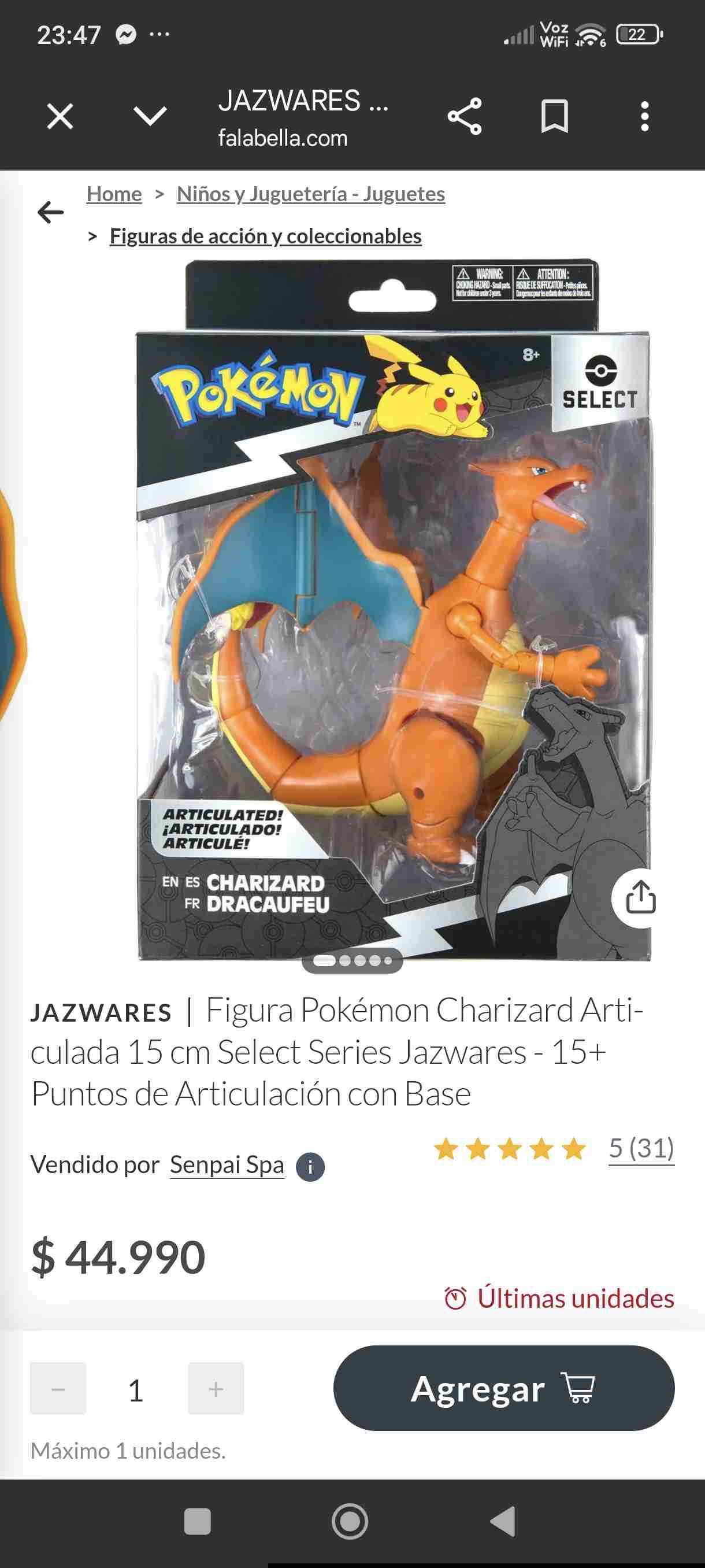 Figura Charizard articulada 15 cm - miniatura 5