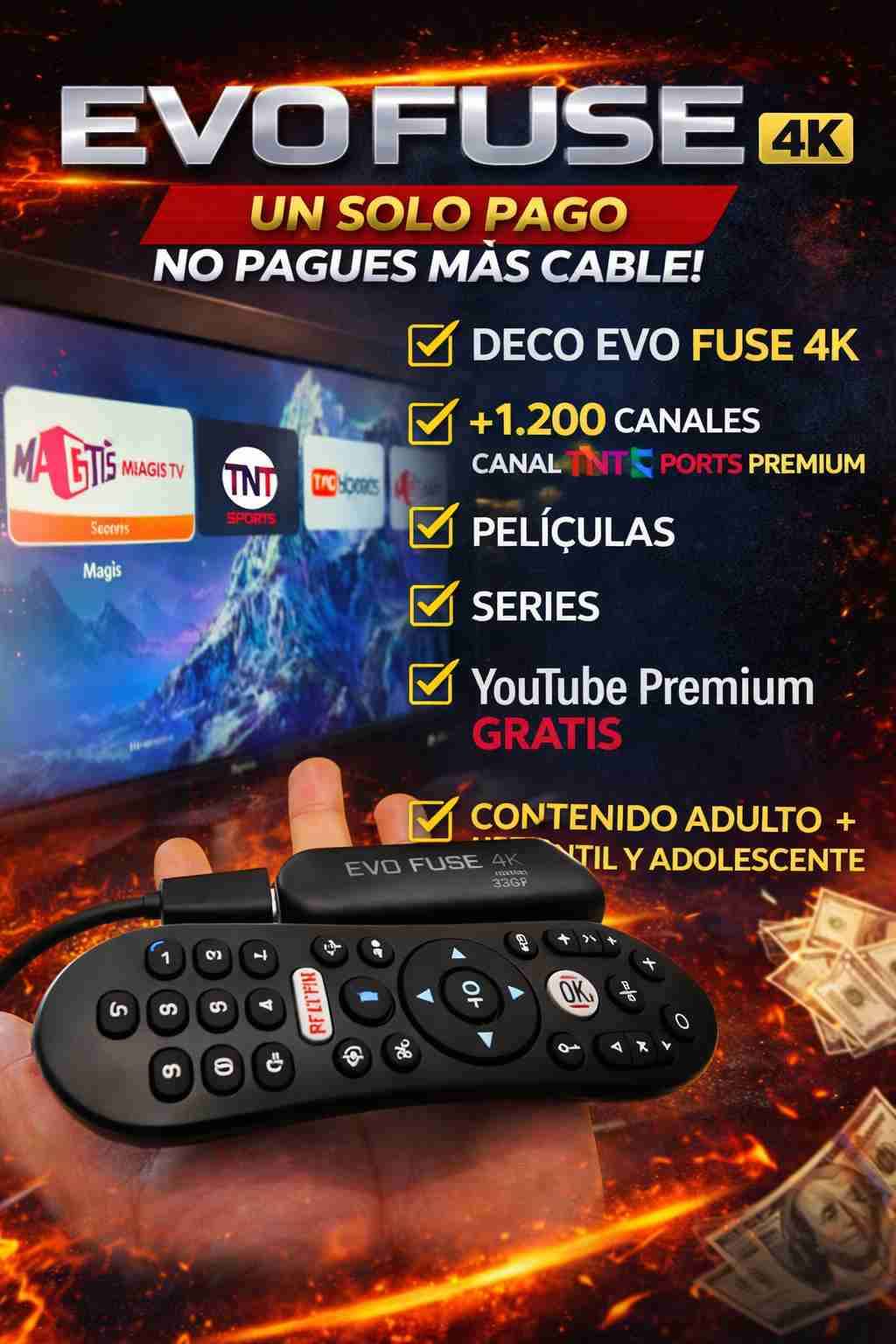 Decodificador EVO Fuse 4K