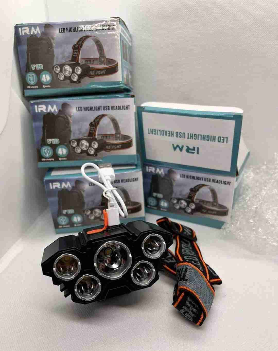 Linterna de Cabeza RECARGABLE 5 Leds  Batery - miniatura 2