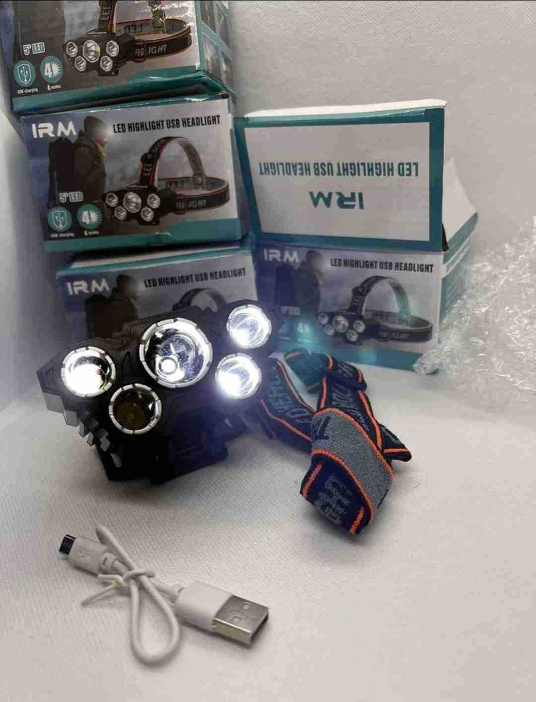 Linterna de Cabeza RECARGABLE 5 Leds  Batery - miniatura 4