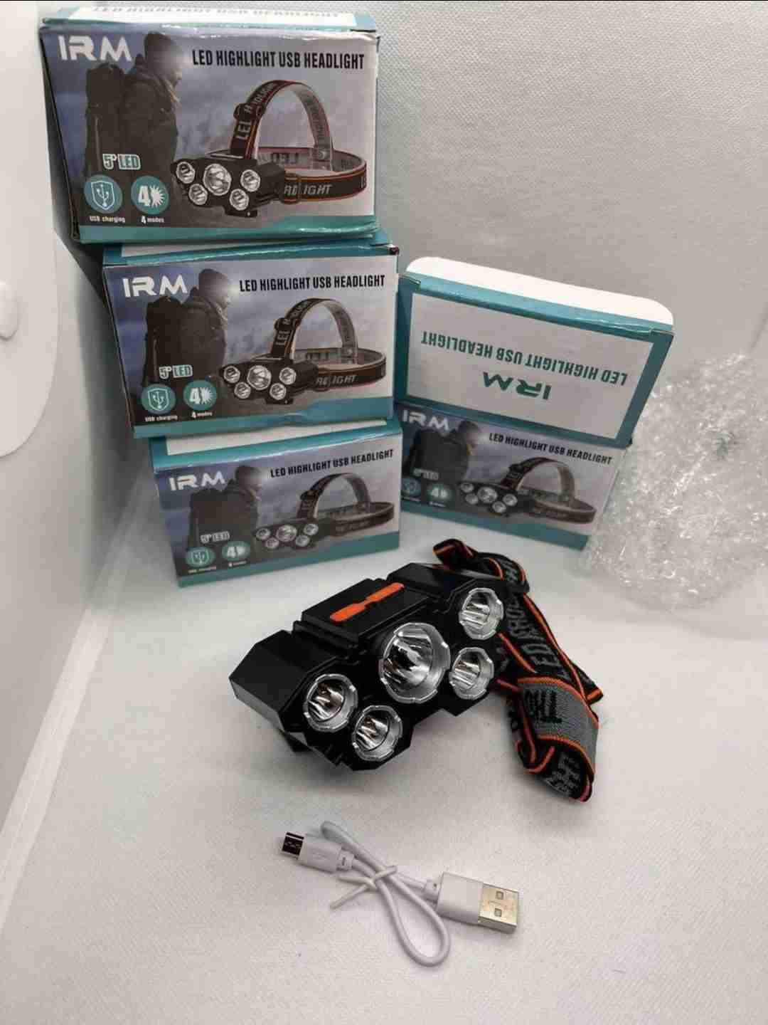 Linterna de Cabeza RECARGABLE 5 Leds  Batery - miniatura 6