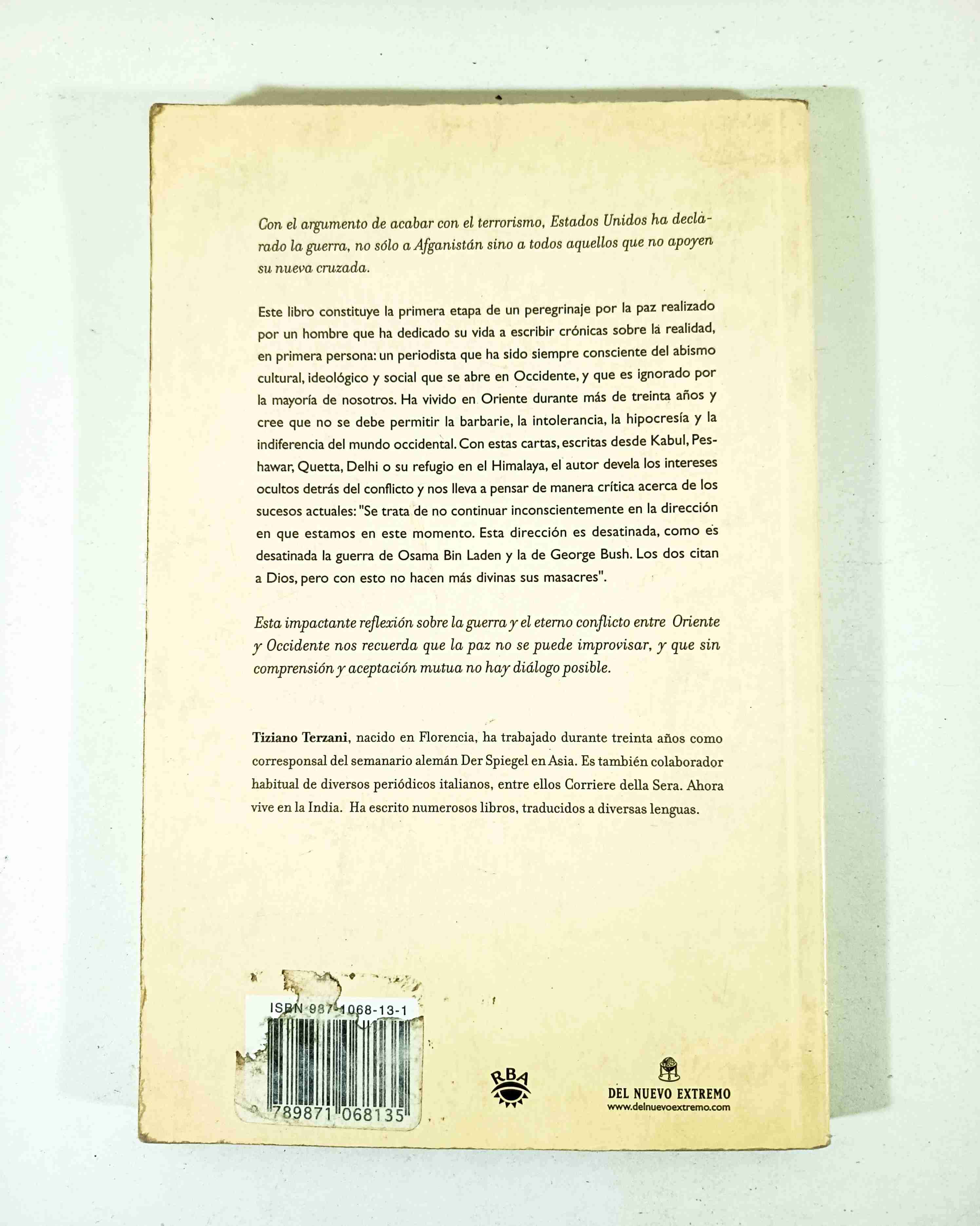 Cartas Contra la Guerra - Tiziano Terzani. - miniatura 3