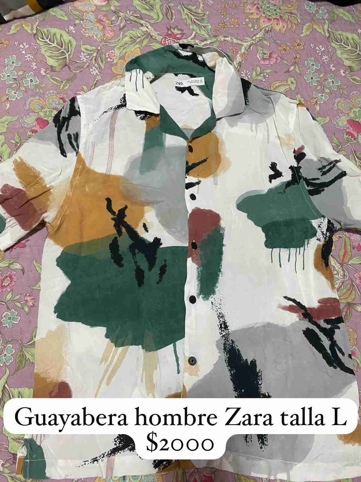 Guayabera estampada hombre talla L - miniatura 2