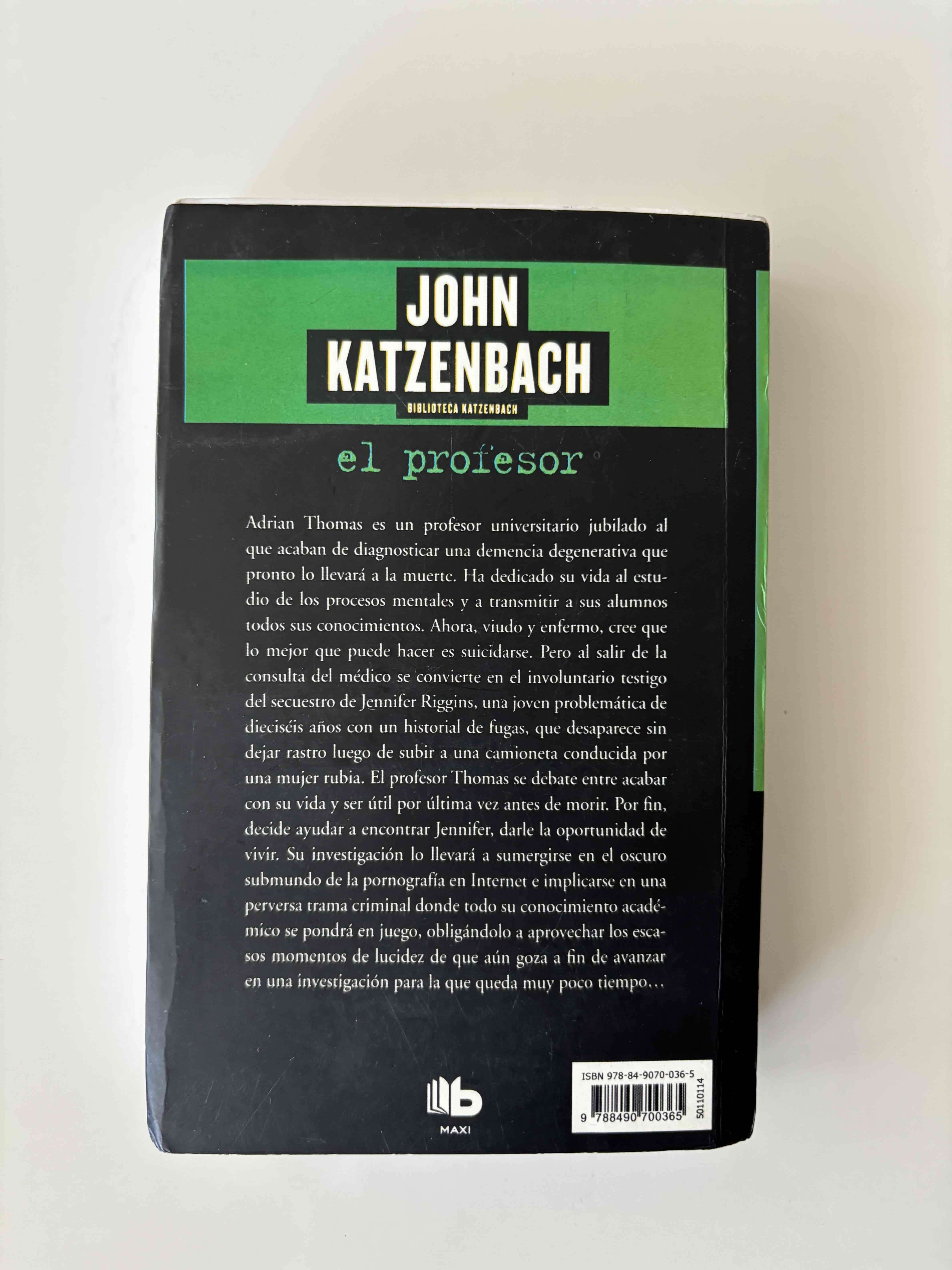 Libro 'El Profesor' de John Katzenbach - miniatura 2