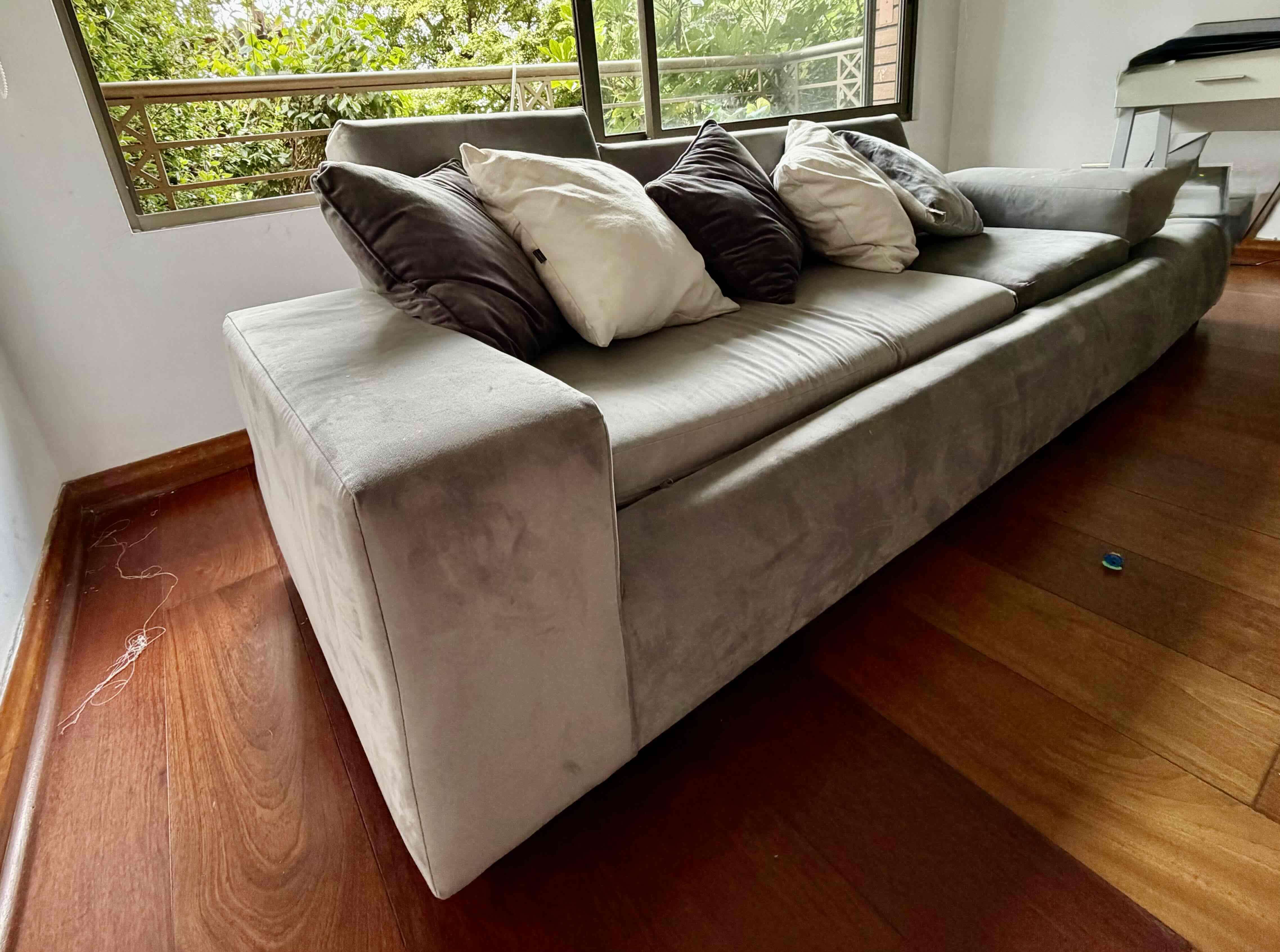 Sillón grande 3 cuerpos gris - miniatura 2