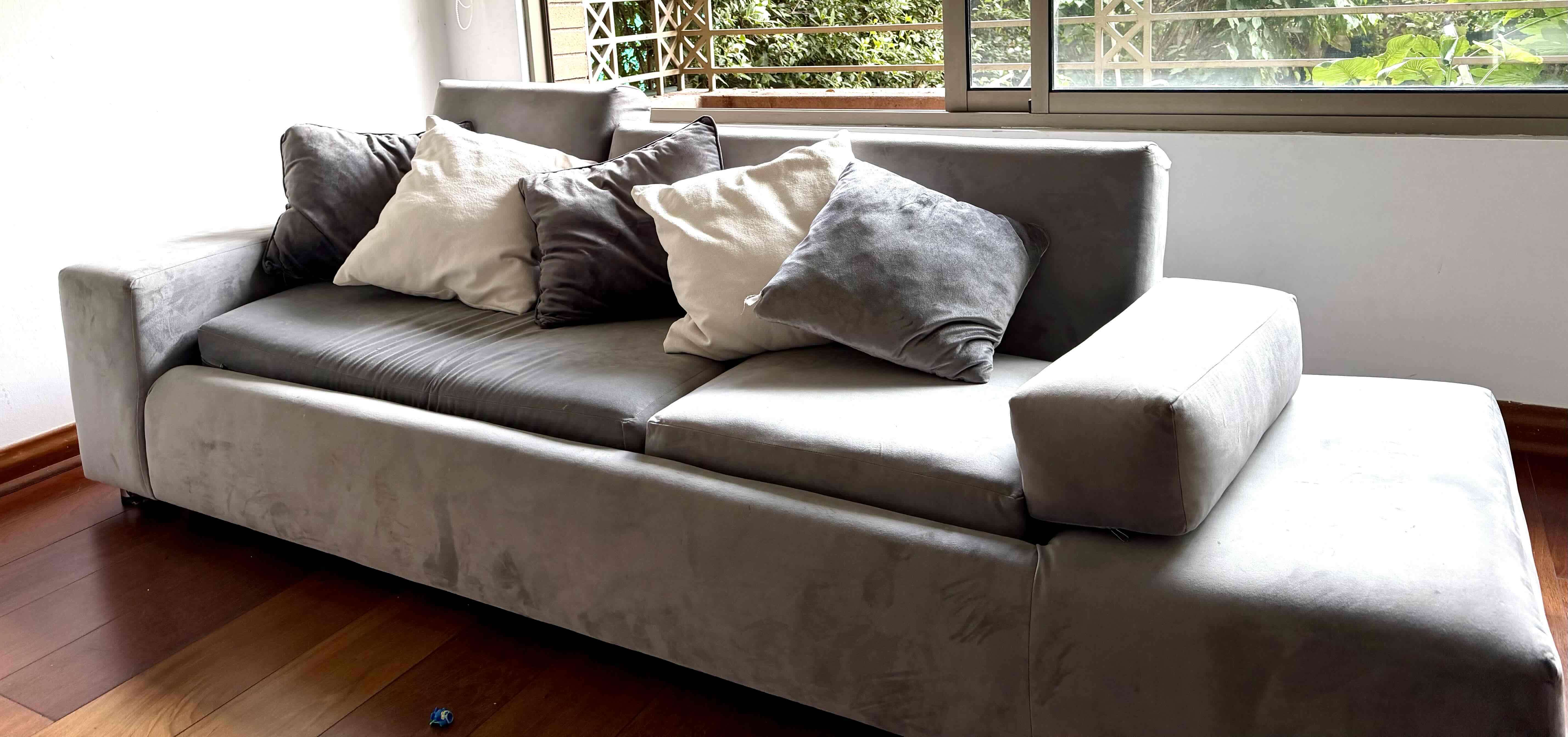 Sillón grande 3 cuerpos gris - miniatura 5