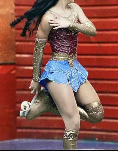 Malla de patinaje artístico mujer maravilla - miniatura 2