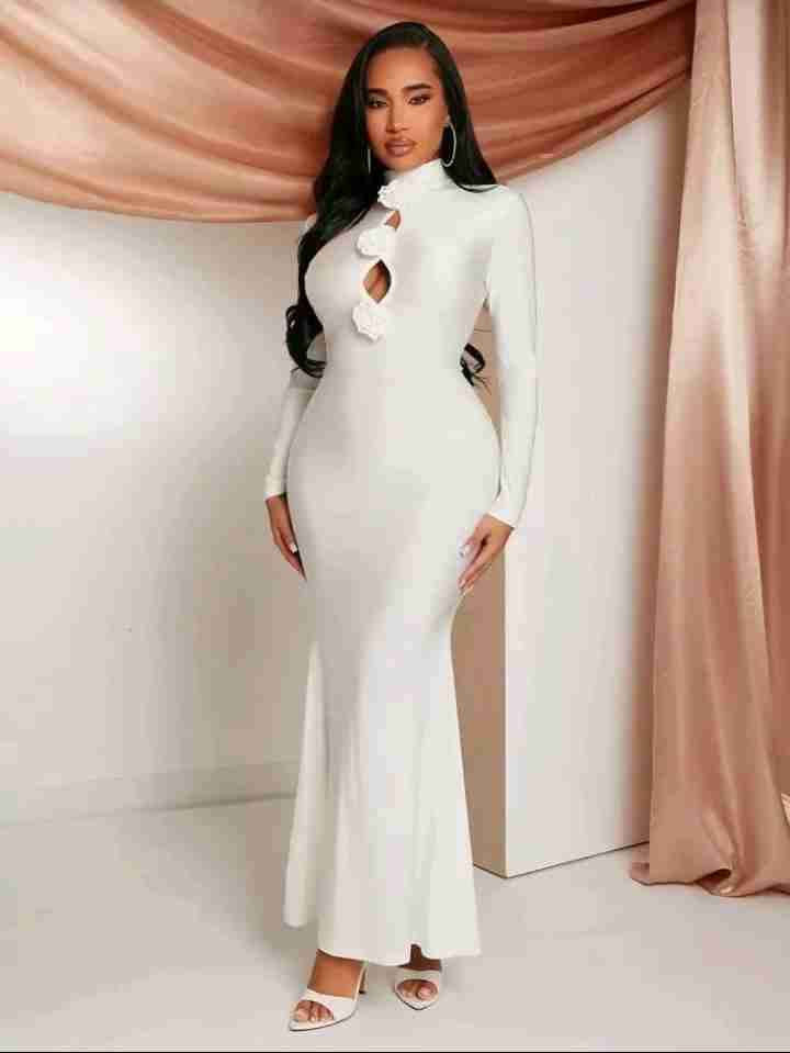 Vestido blanco elegante largo