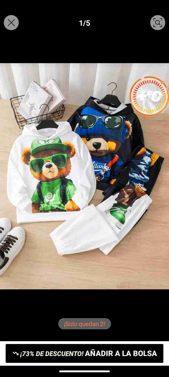 Conjunto bebé peludo marrón - miniatura 3