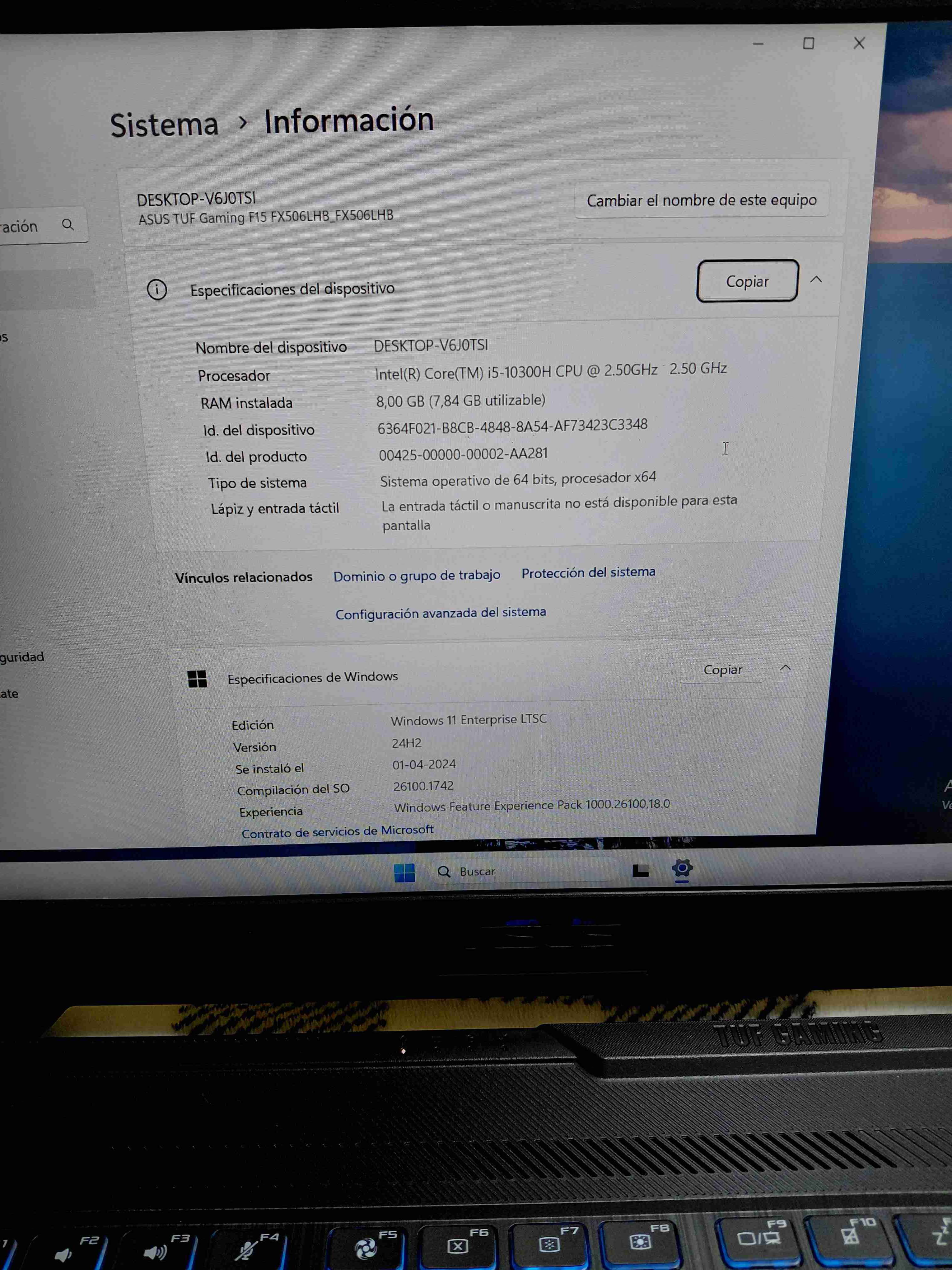 Notebook ASUS TUF Gaming F15 - miniatura 6