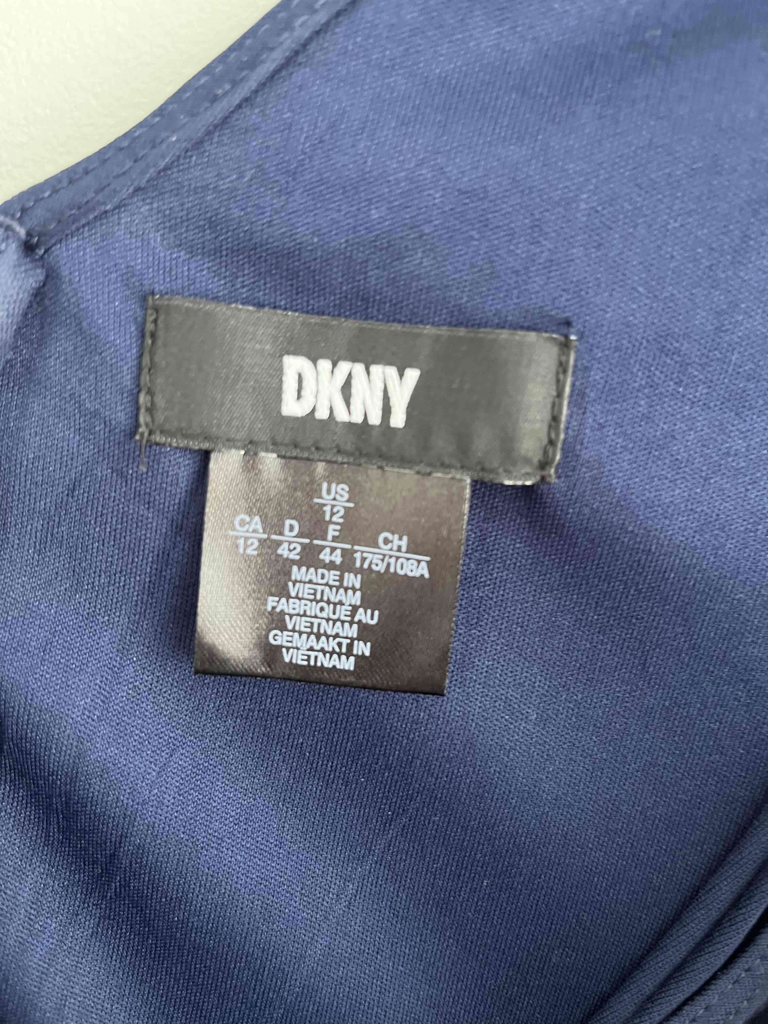 Vestido floreado azul DKNY - miniatura 3