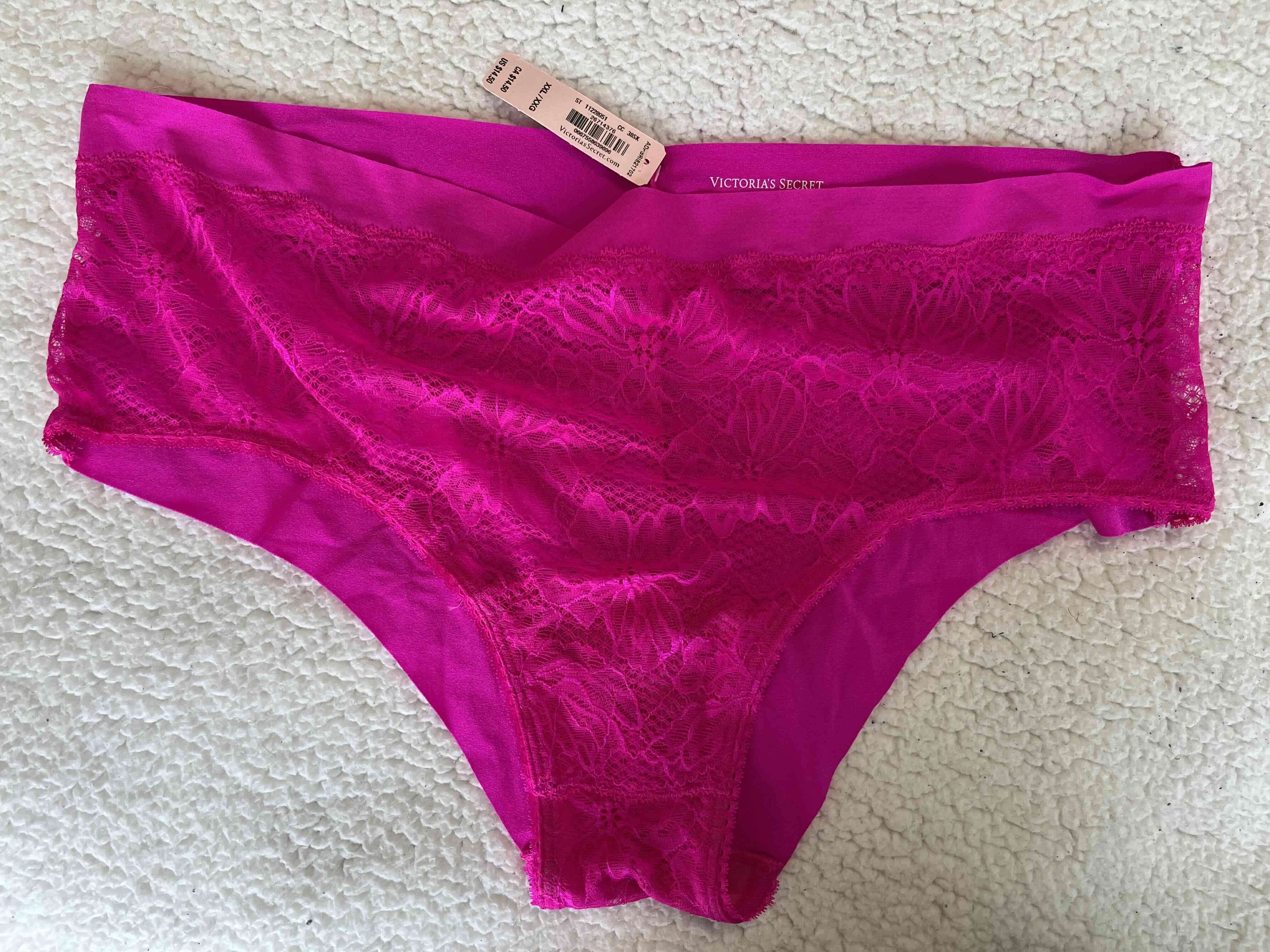 Calzón fucsia encaje Victoria's Secret