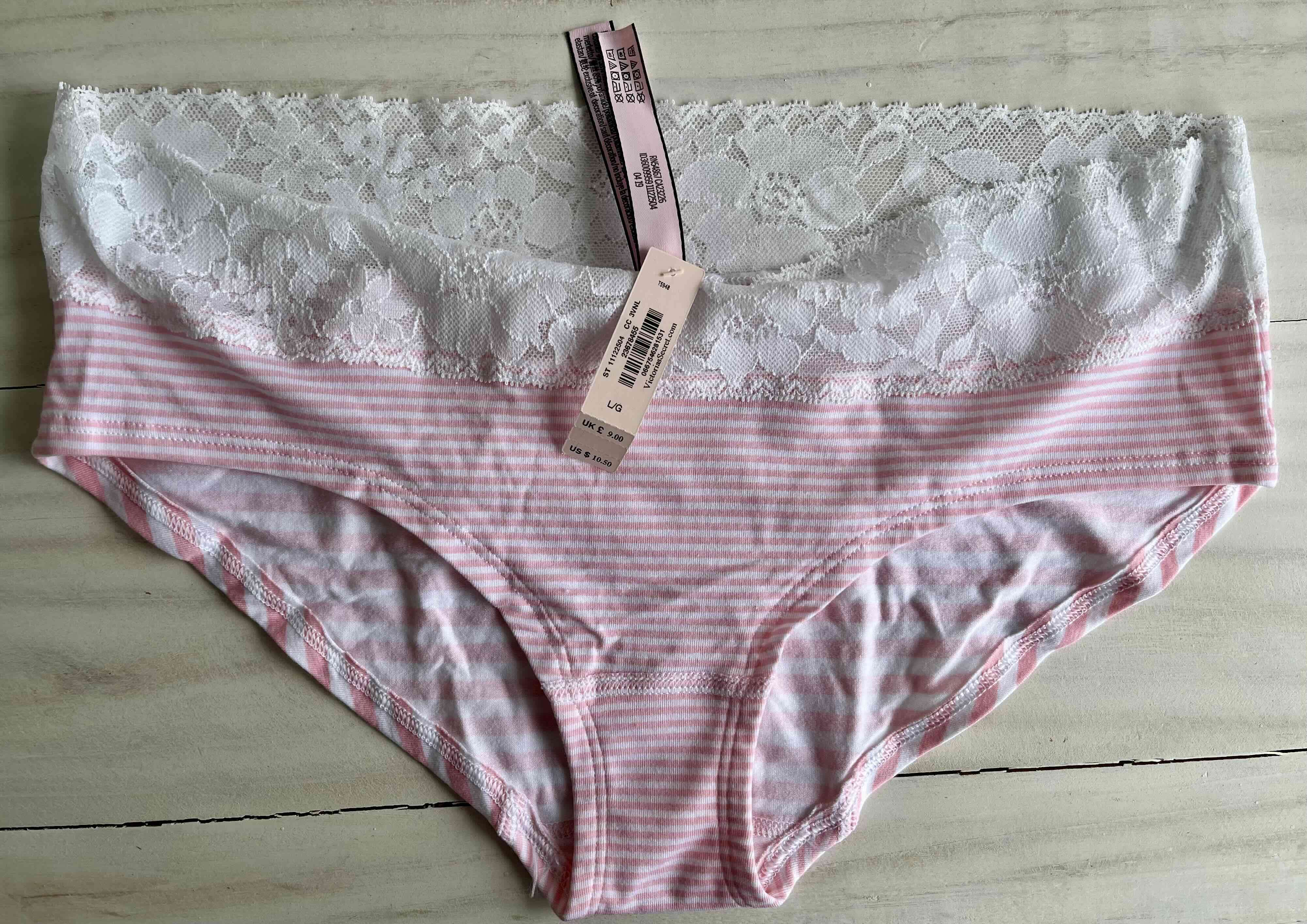 Calzón rosado con encaje Victoria’s Secret