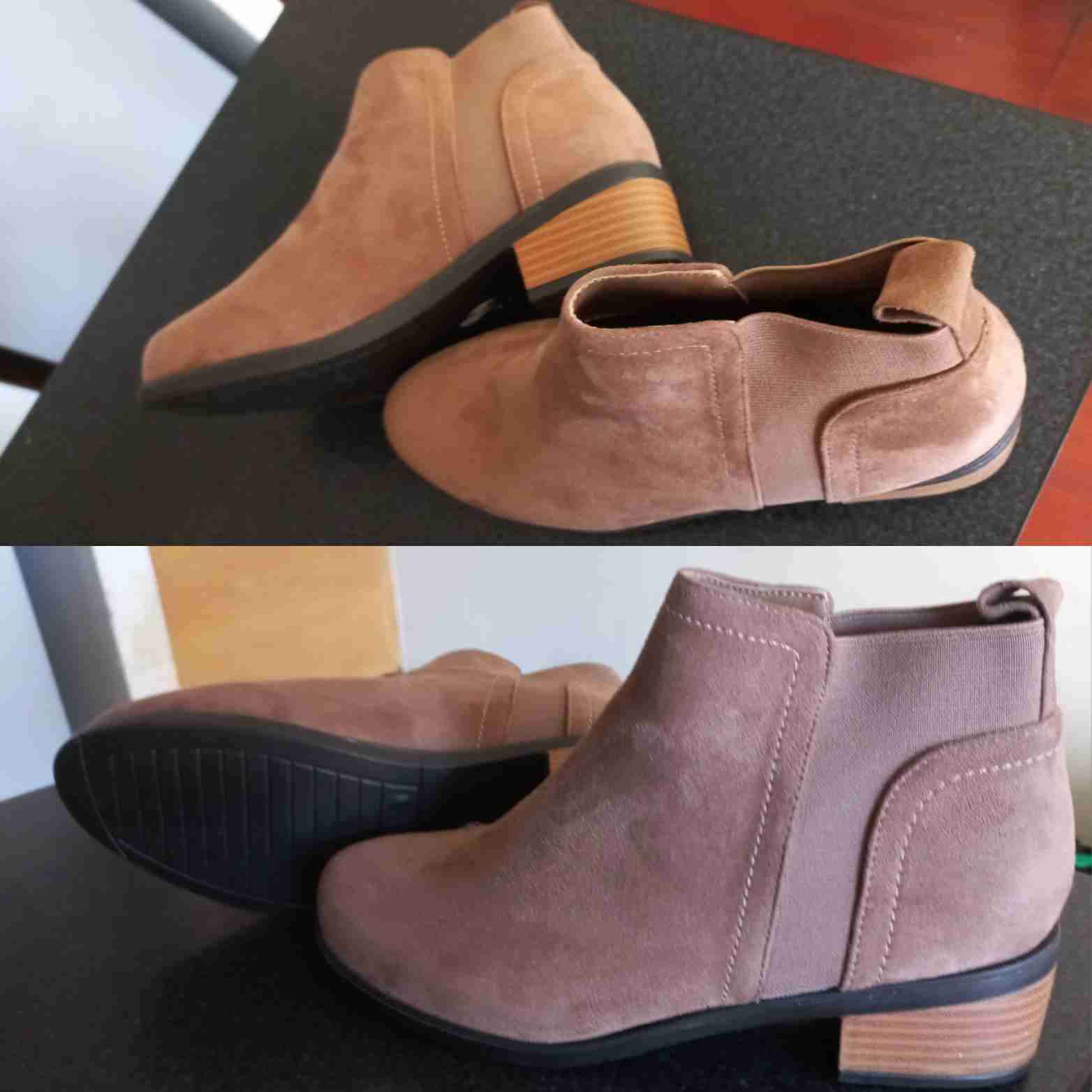 Botines de gamuza café