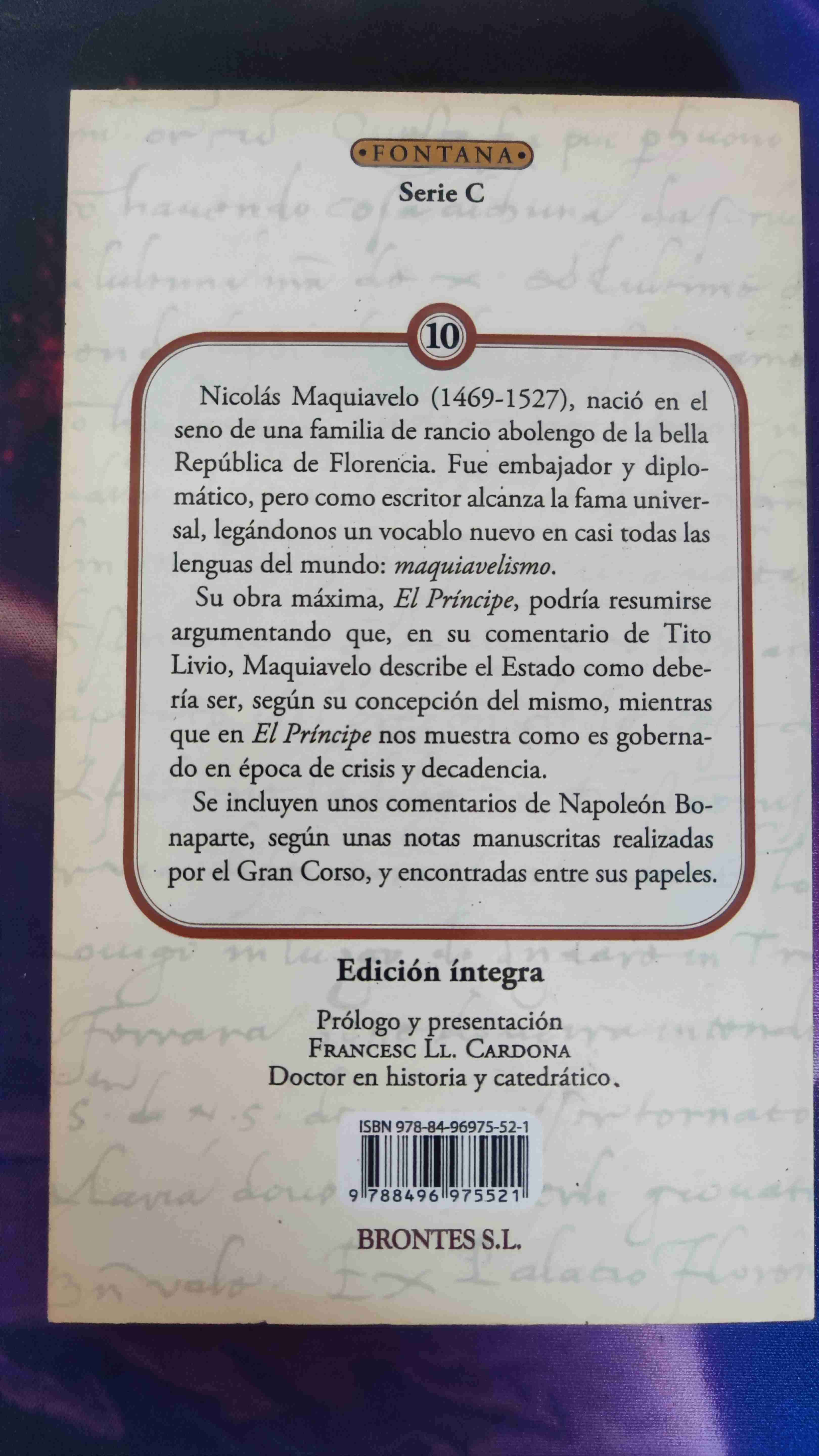 Libro El Príncipe - Nicolás Maquiavelo - miniatura 3