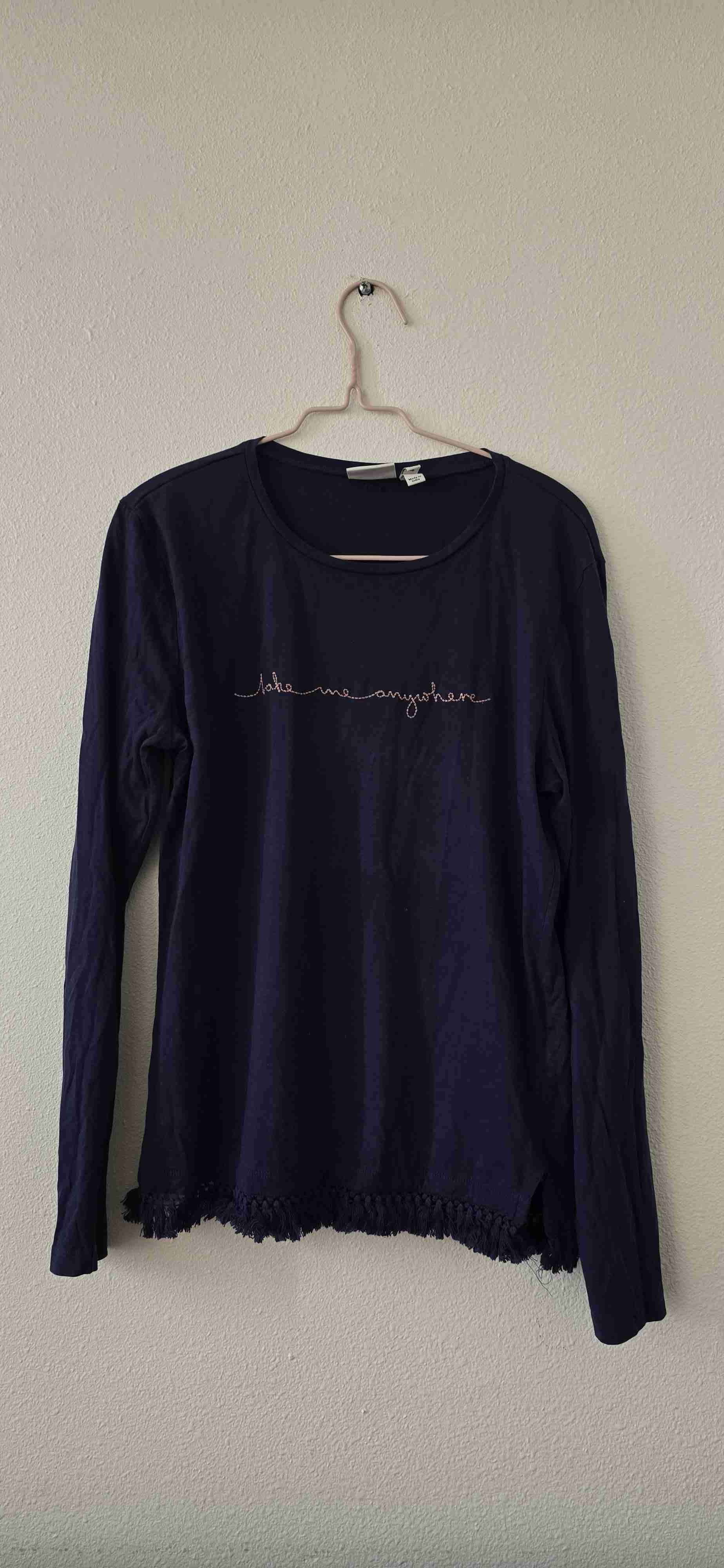 Polera manga larga azul