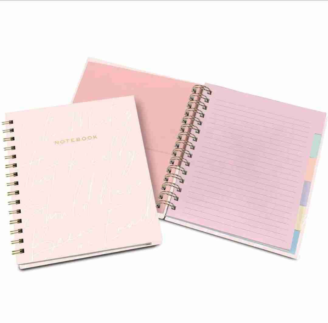 Cuaderno con bolsillo color Rosa con espiral - miniatura 2