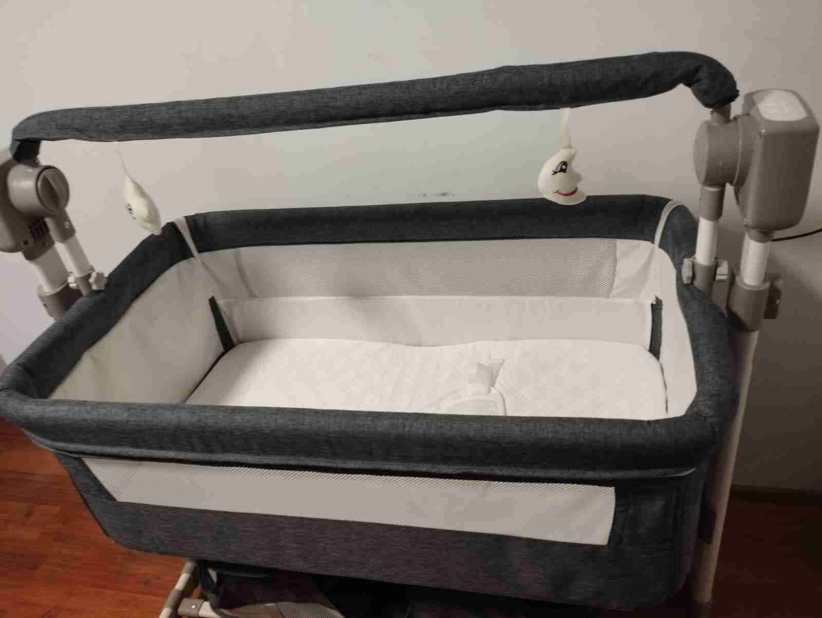 Cuna colecho gris con accesorios - miniatura 2