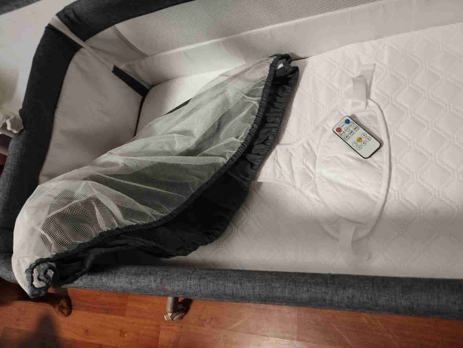 Cuna colecho gris con accesorios - miniatura 3