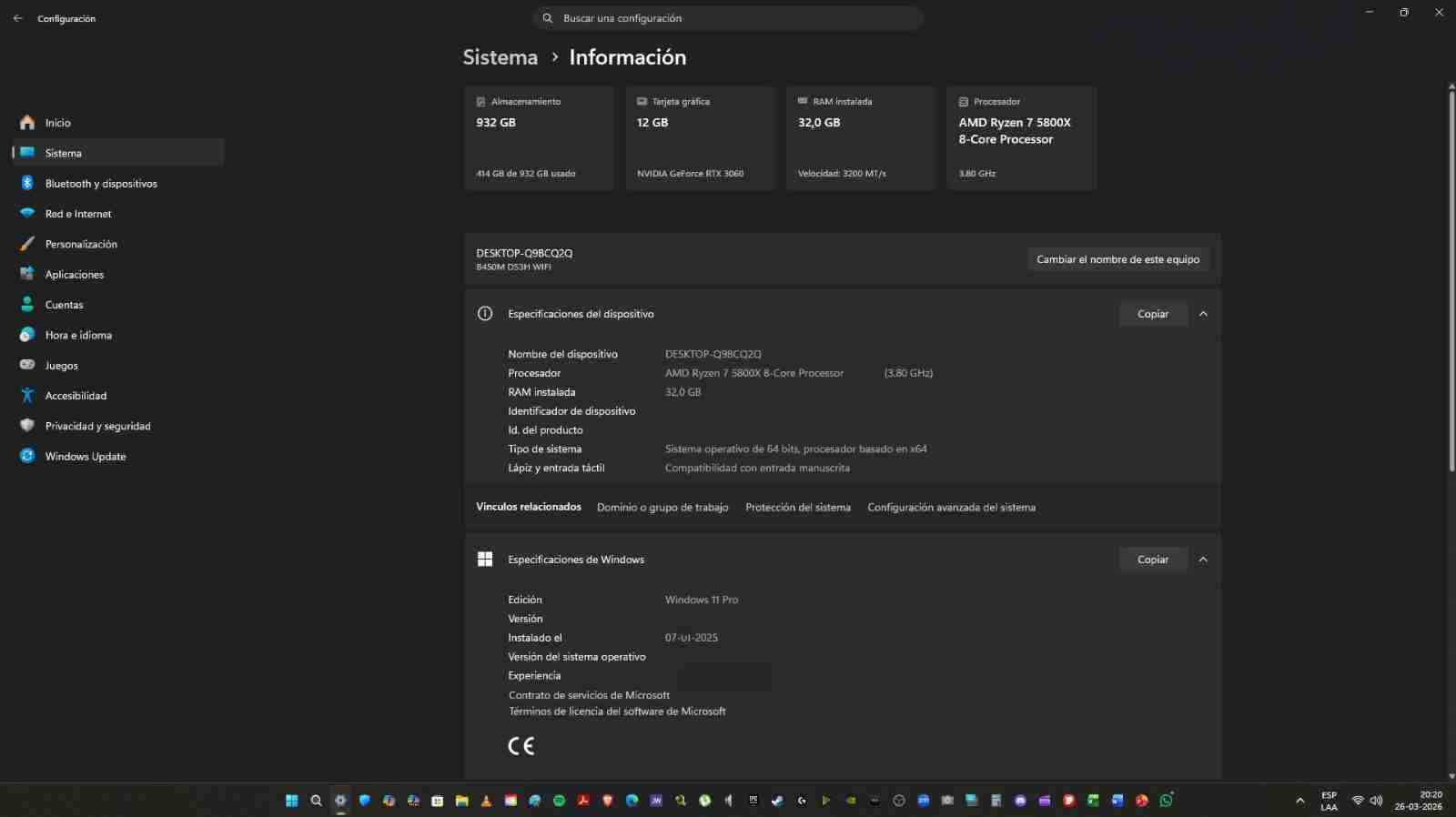 PC Gamer Ryzen 7 5800X, RTX 3060+ Accesorios Setup - miniatura 5