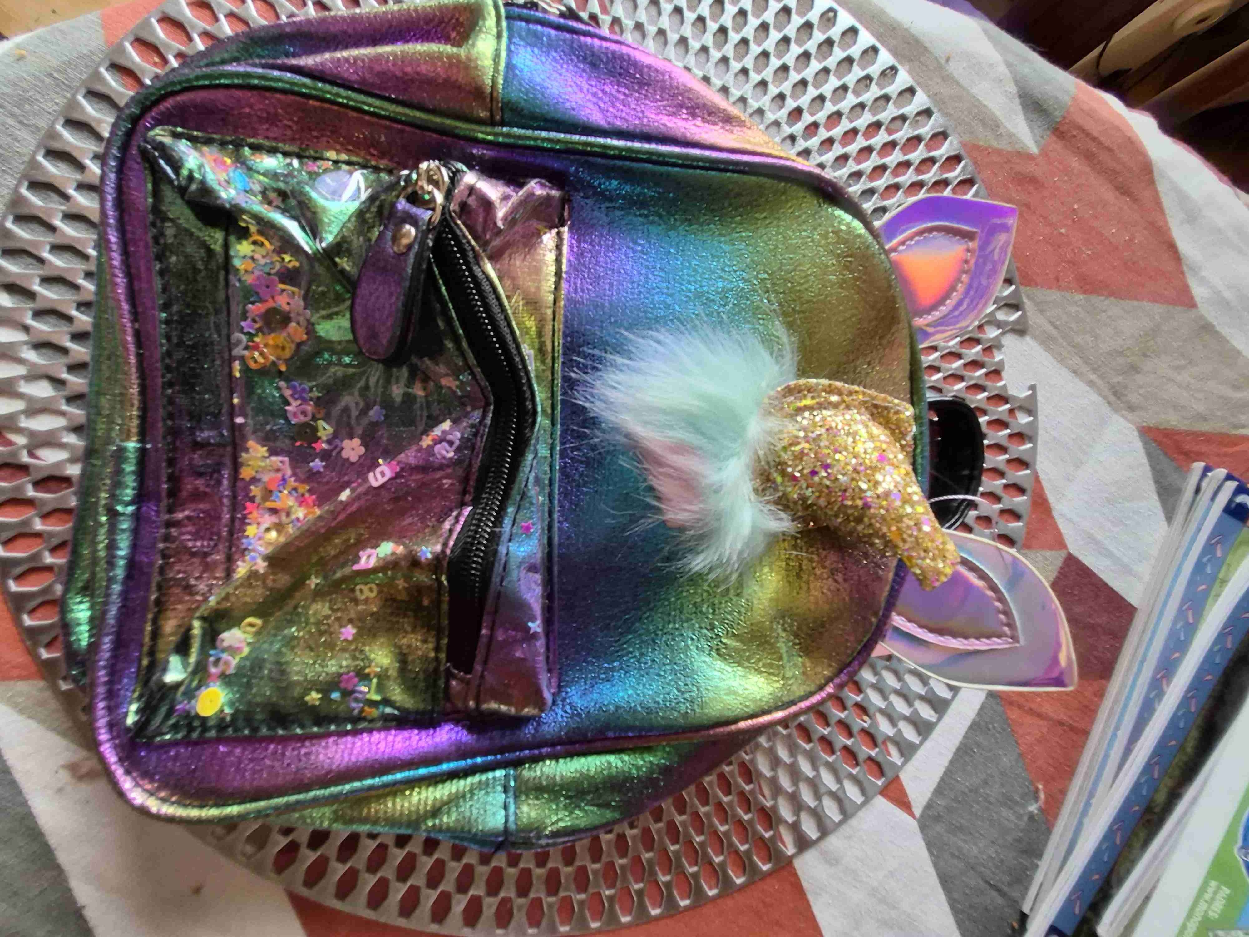 Mochila holográfica unicornio