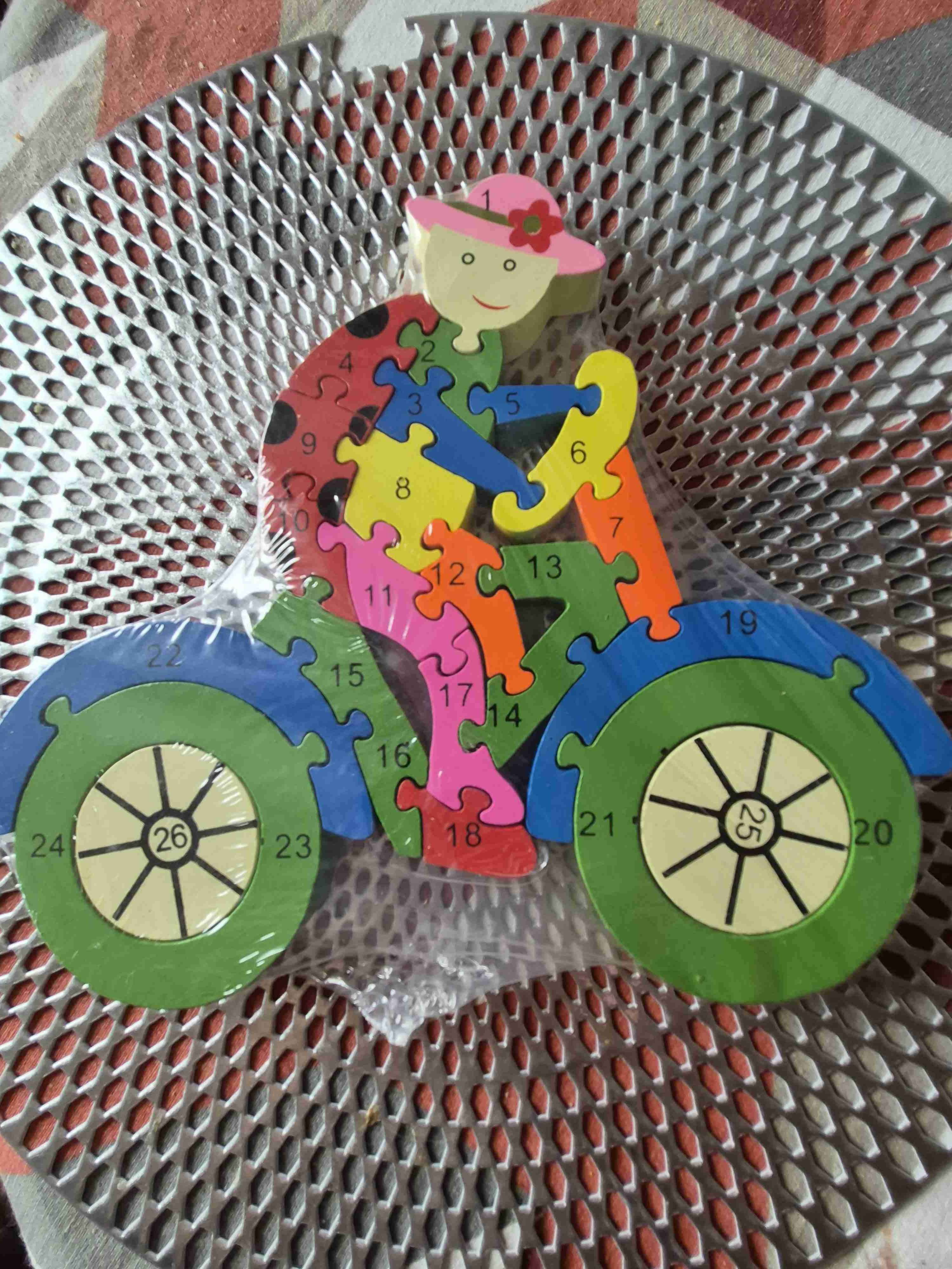 Rompecabezas de madera ciclista