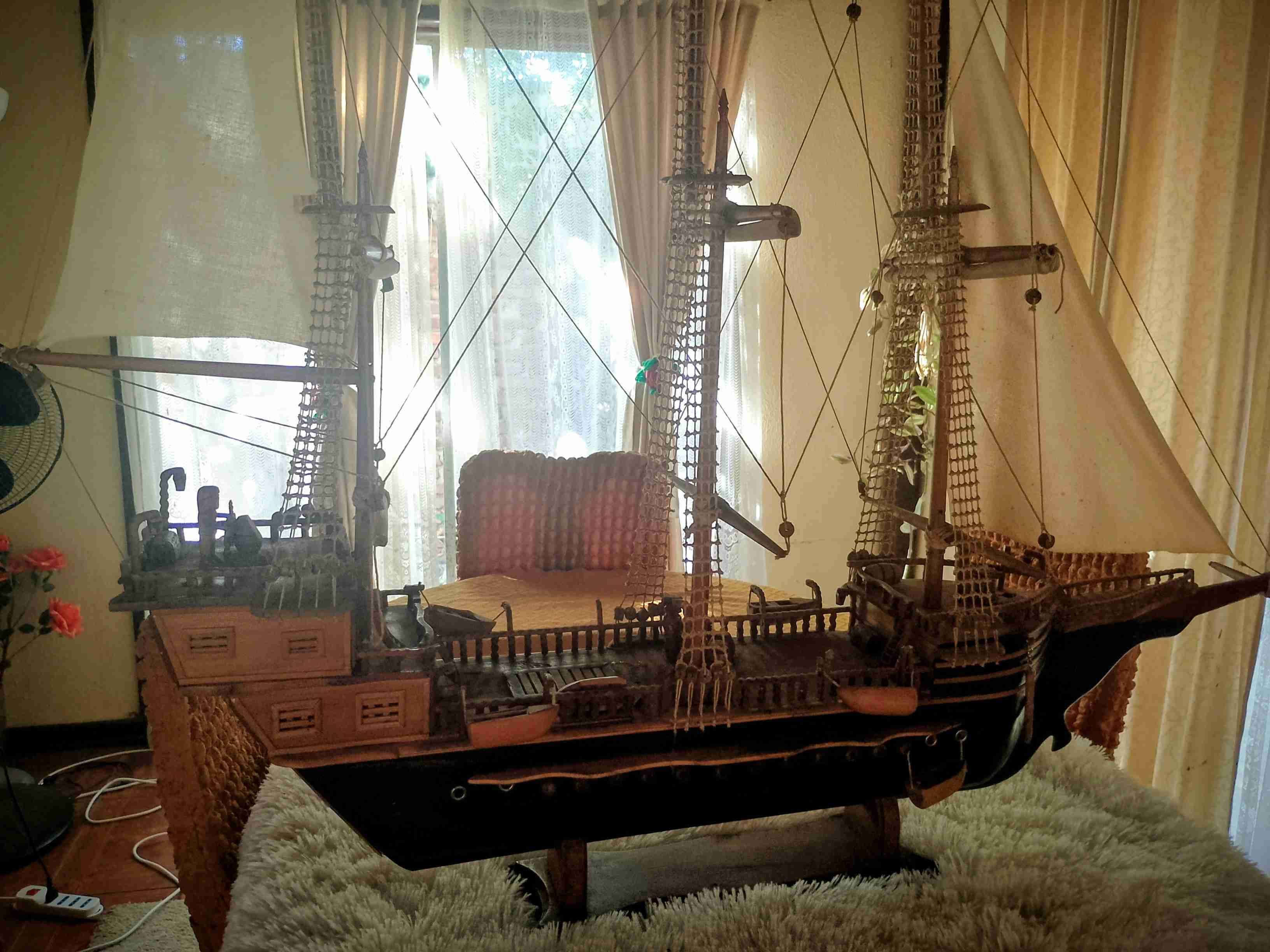 Modelo de barco a vela vintage