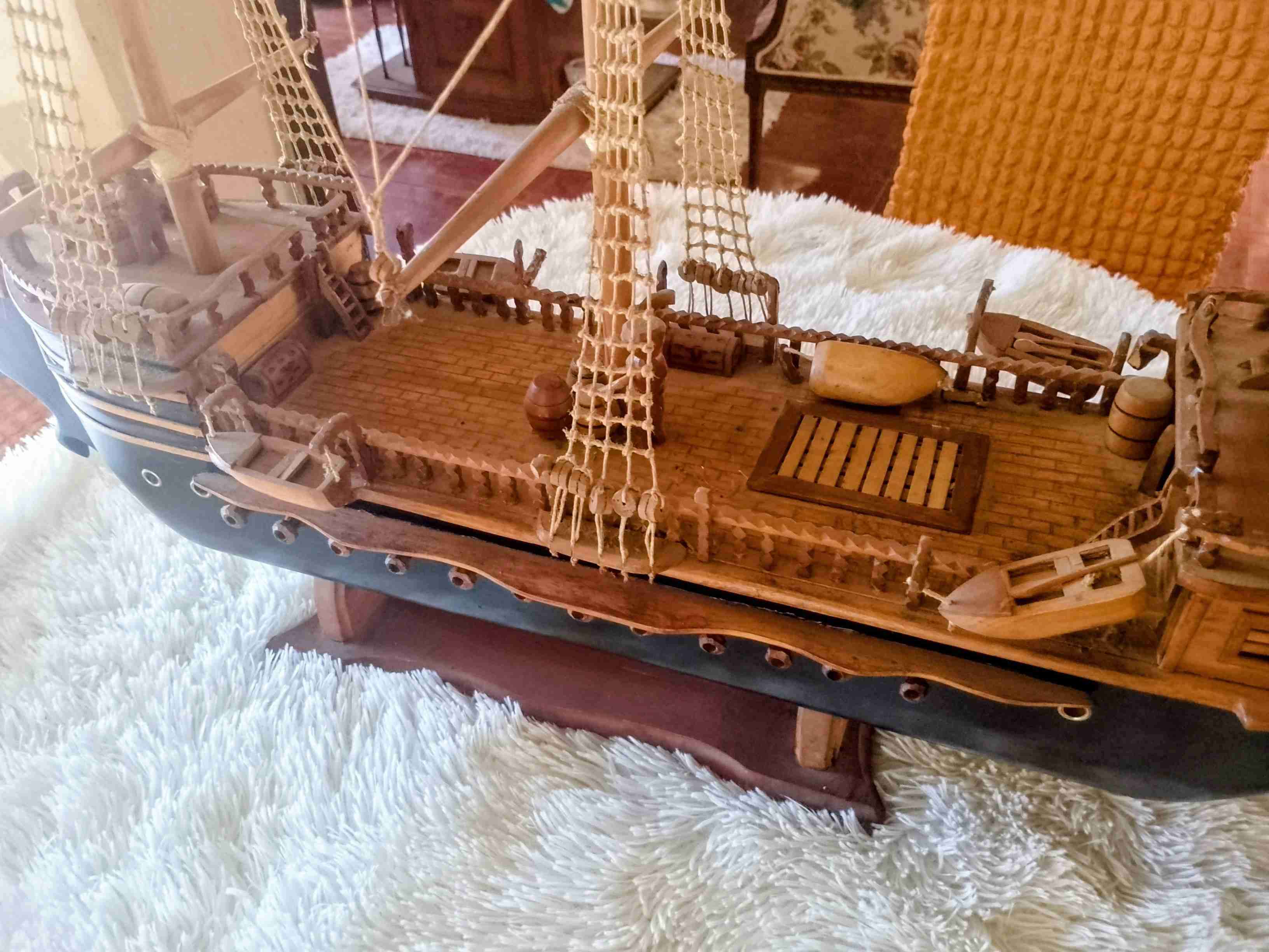 Modelo de barco a vela vintage - miniatura 3